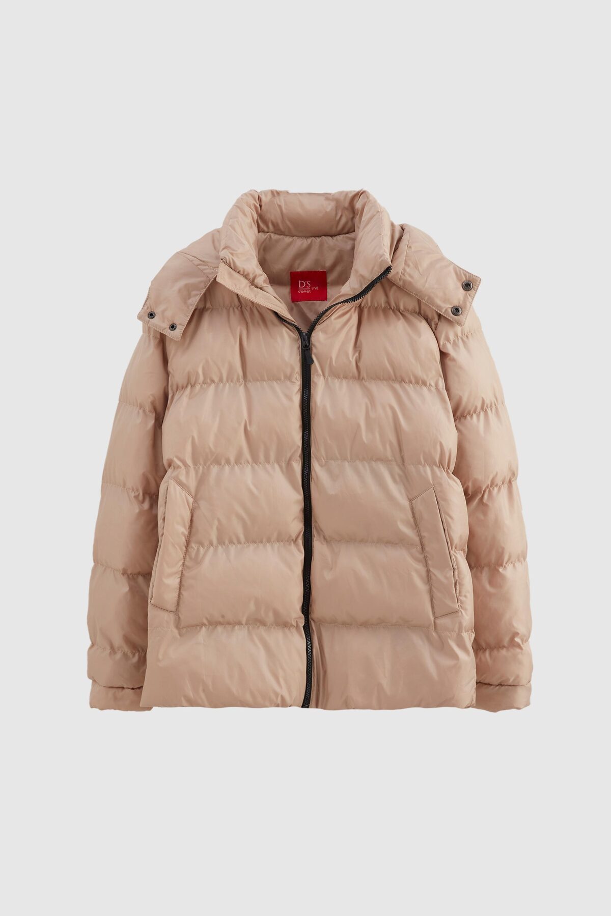 D'S Damat Ds Damat Regular Fit Vizon Rüzgar Geçirmez Kapüşonlu Kışlık Şişme Mont görsel 5