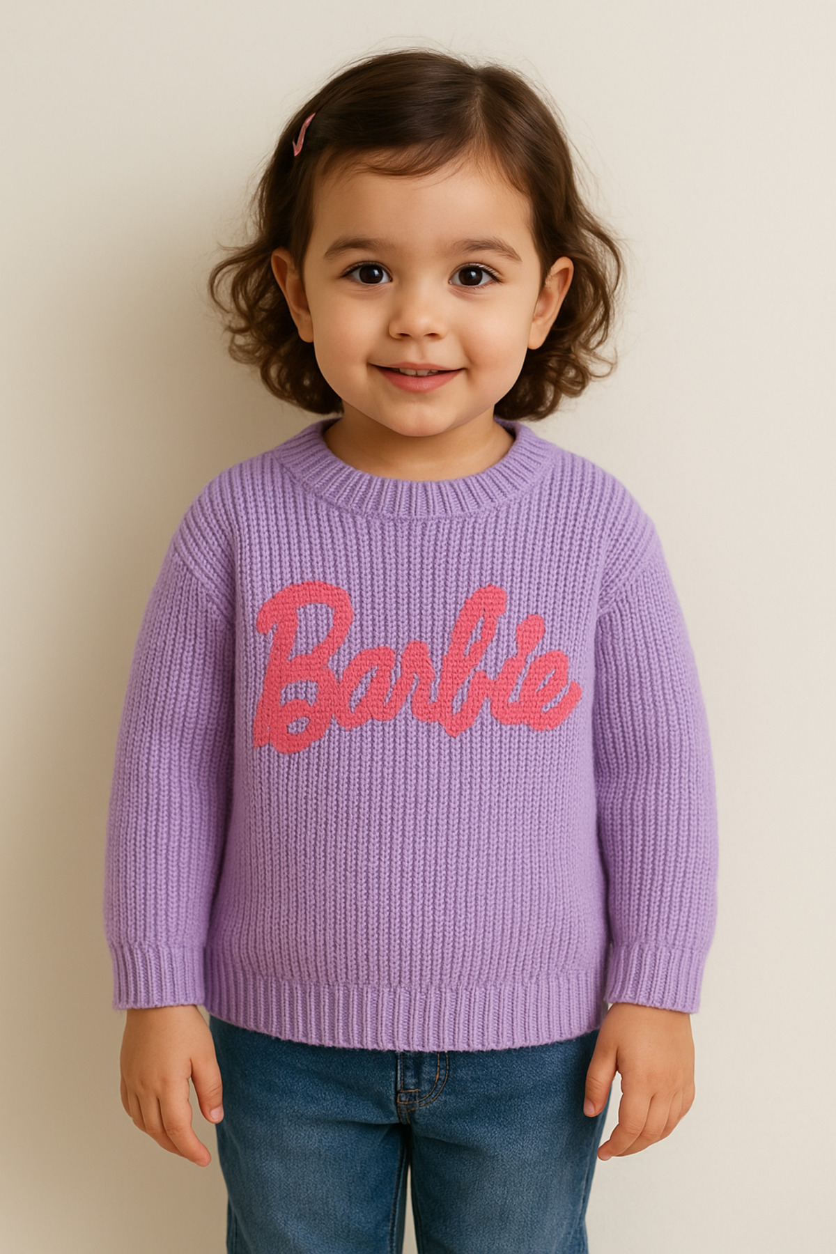 Nimini Kids Punch Nakışlı Extra Esnek Bisiklet Yaka Bebek Çocuk Kazak fotoğrafı 2 (önizleme)