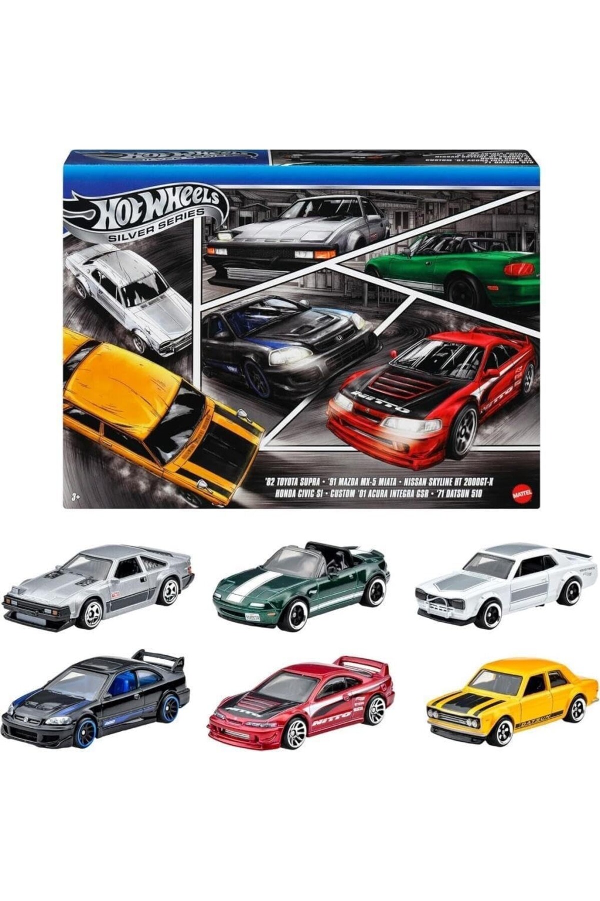 1/64 Showcase Hot Wheels 100% 8台セット TOYFEST HotWheels Silver Series 6 lı Japon Supra Miata Skyline