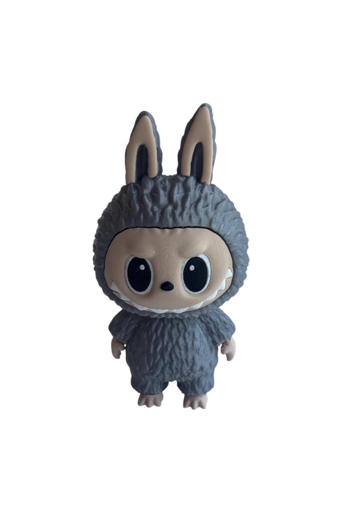 3DONE MODELS-Labubu Figurine – Collectible Character, 3D Printed, Sparkling Gray, Geek Decor & Unique Gift 2