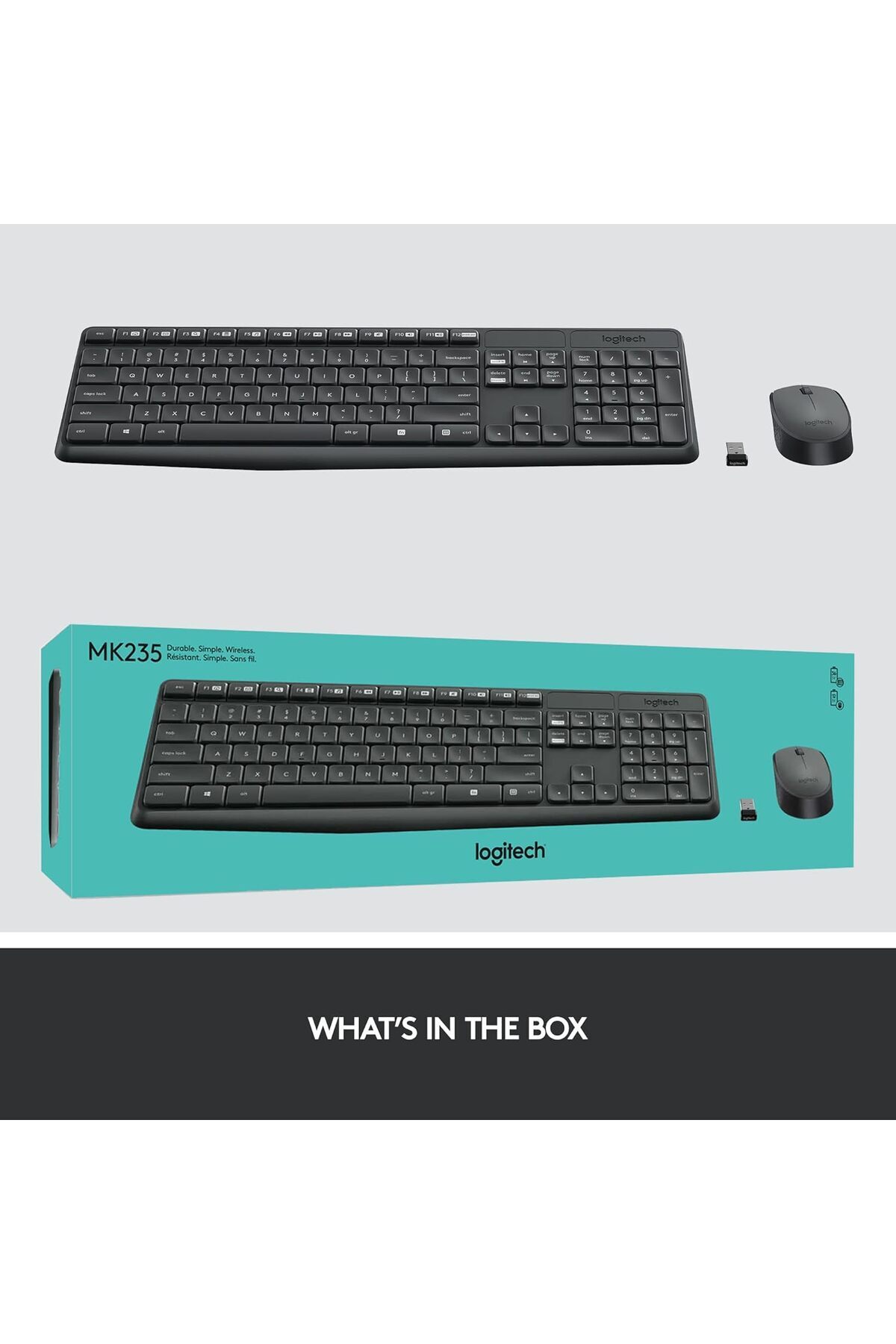 logitech-MK235 Wireless Keyboard and Mouse Combo for Windows, Arabic/English Layout - Black 4