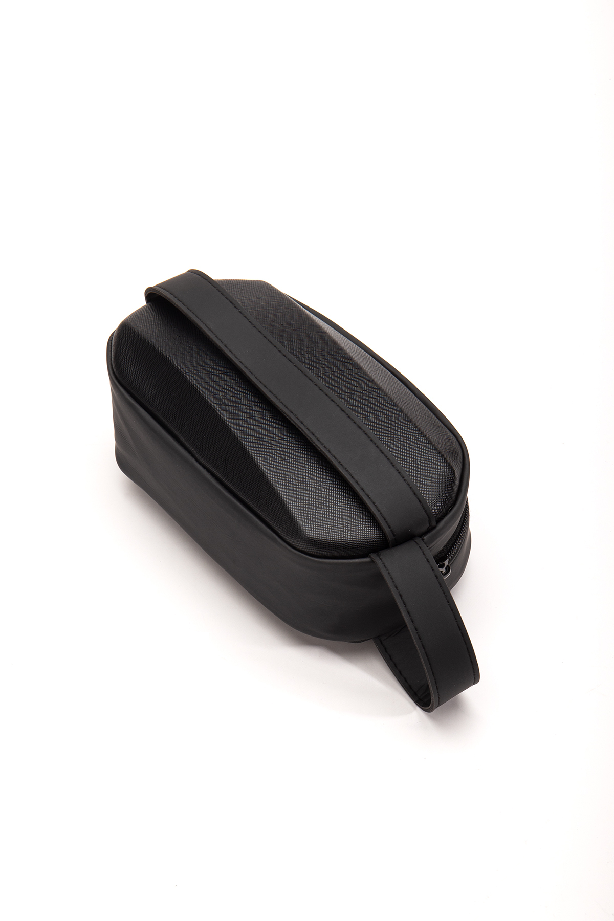 Niki Leather Erkek Portföy Clutch Traş Kozmetik Bakım ve Günlük El Çantası - Siyah görsel 5