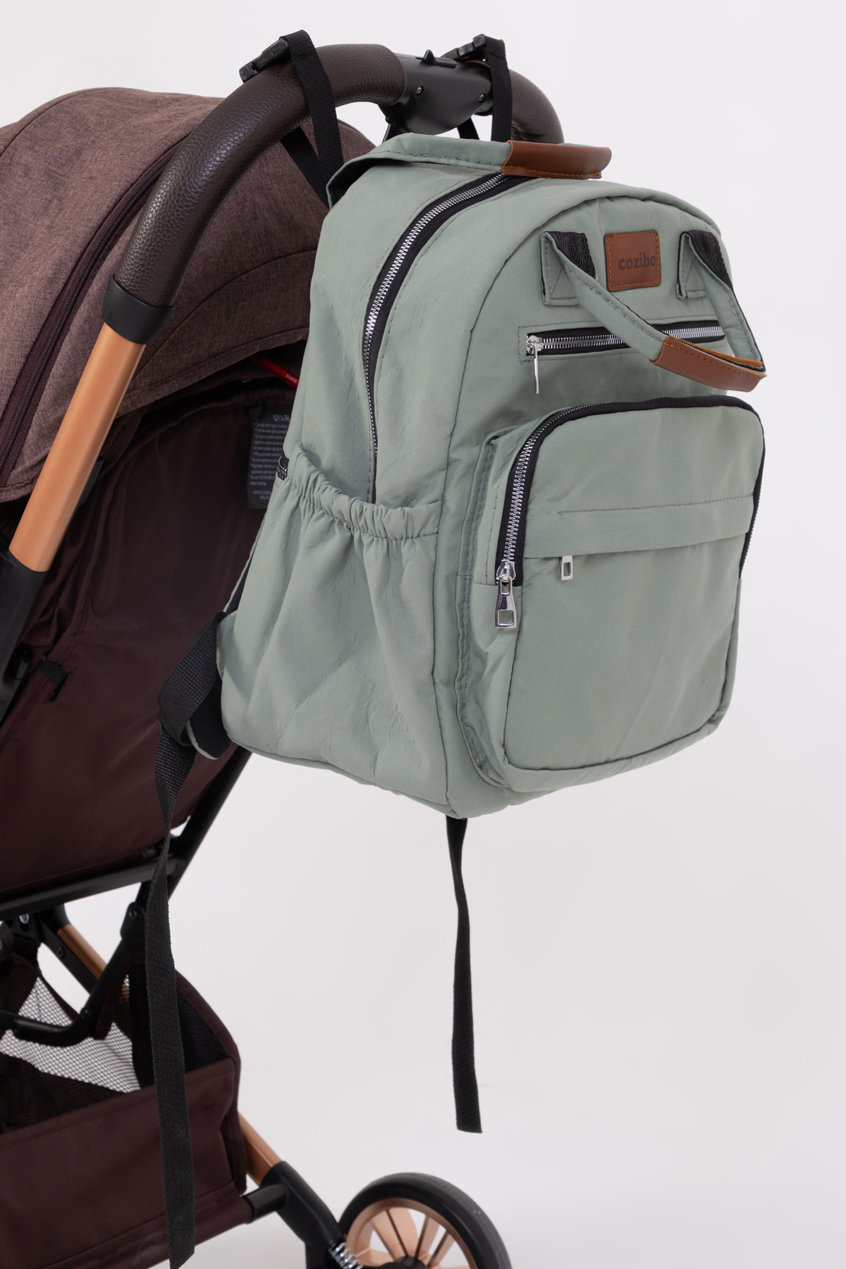 Cozibo Anne Bebek Bakım Sırt Çantası Biberon Termoslu Sıvı Geçirmez Bebek Çantası fotoğrafı 5 (önizleme)