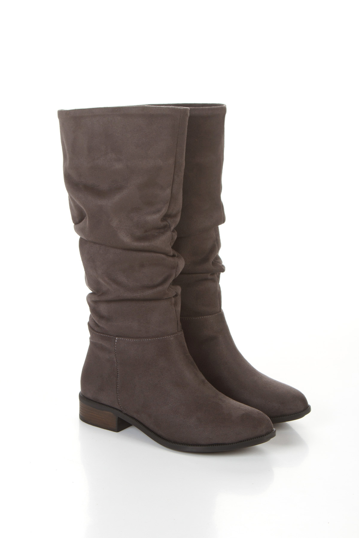 ÜNAL ÖZER  Ünal Özer Kadın Antrasit Süet Körüklü Günlük Çizme Un001-0144 - Görsel 4