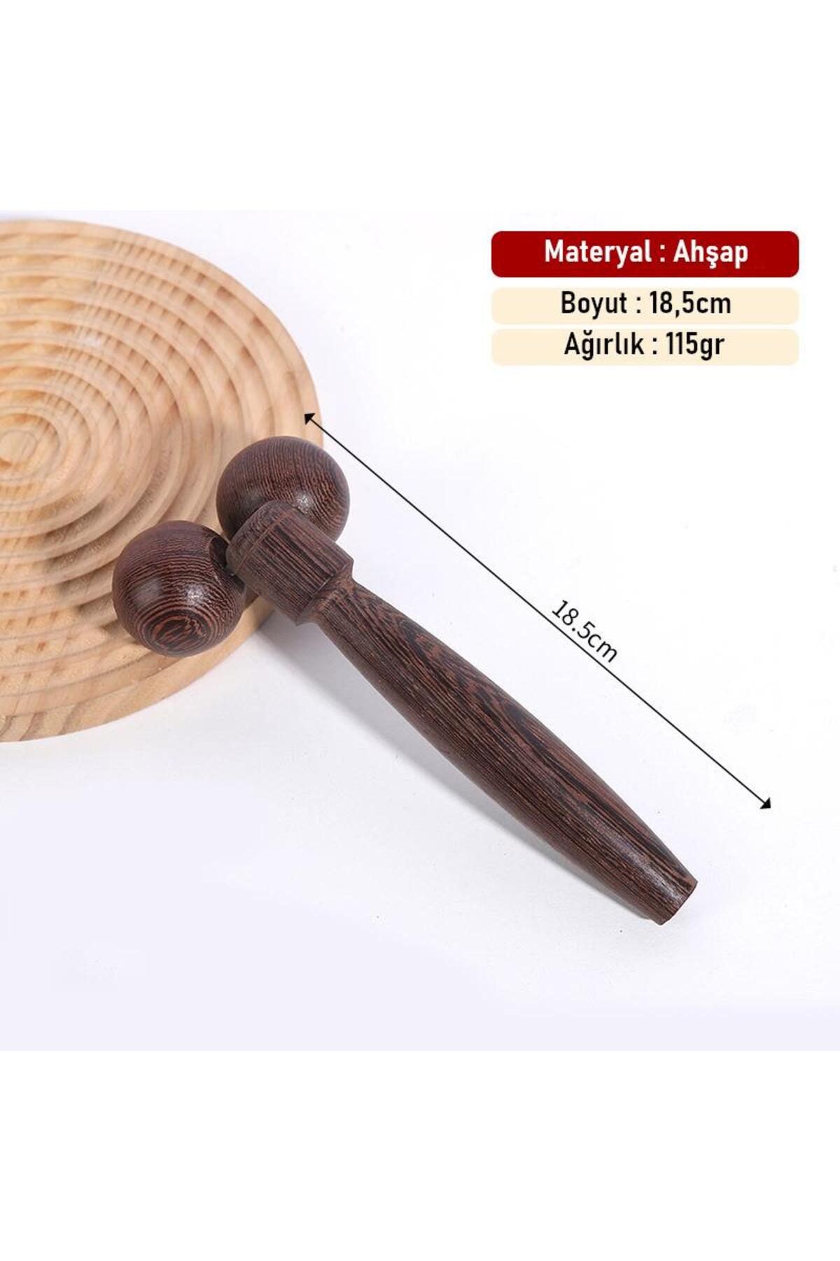Ahşap Yüz Masaj Aleti Çift Başlı Roller Doğal Ahşap Cilt Sıkılaştırıcı Yüz Yogası — قهوه‌ای ahşapyüz — تصویر 4 از 8