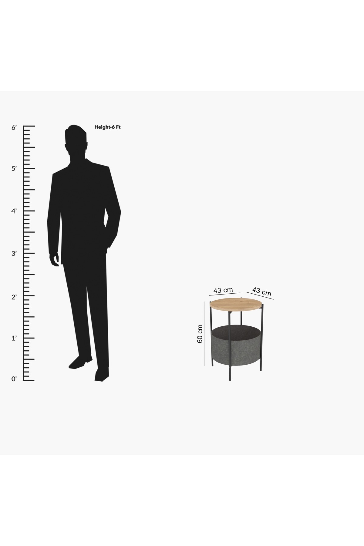Home Box-Modulix Asma Round End Table with Detachable Table Top and Bag 3
