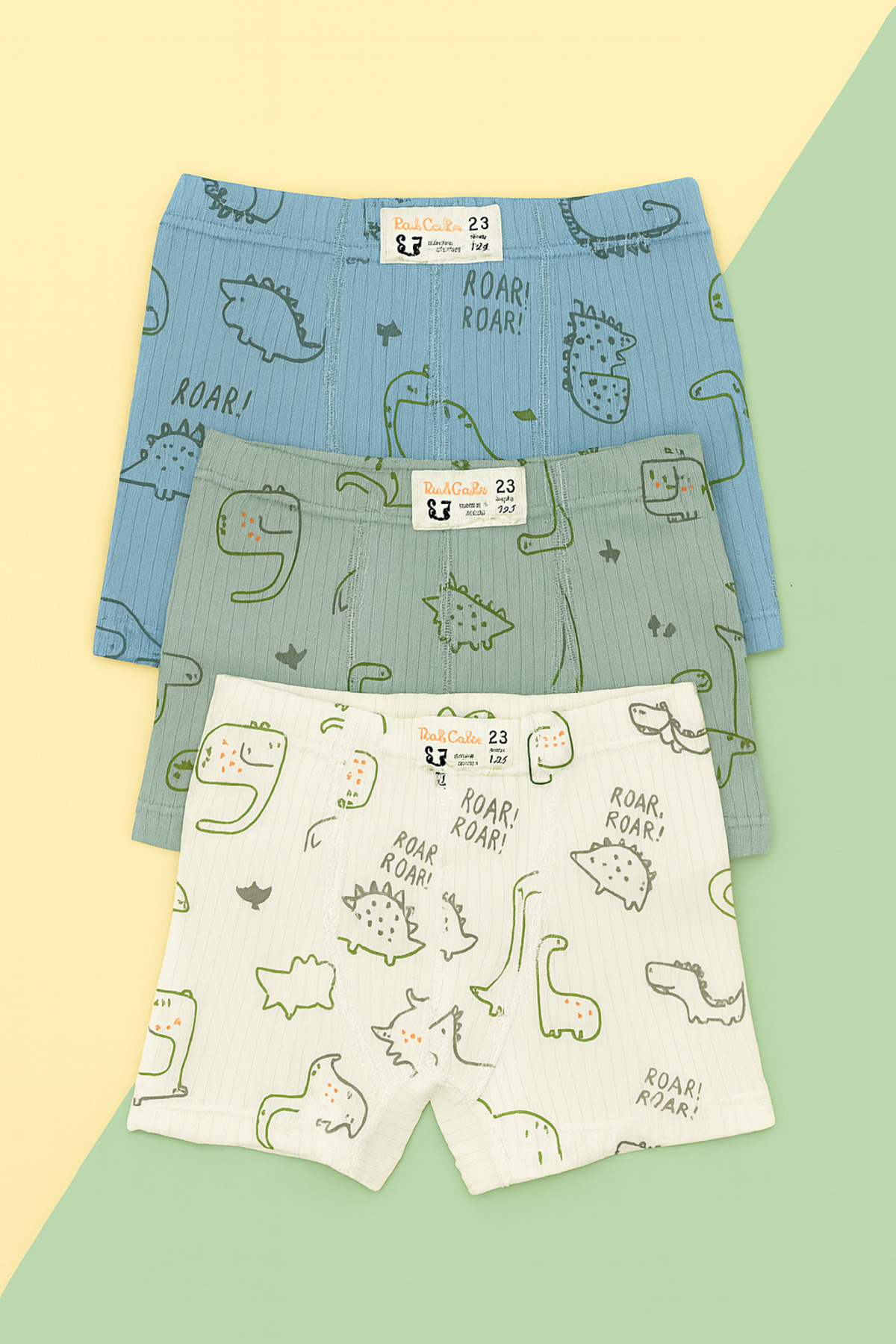 3pcs Skin Friendly 100% Cotton Patterned Casual Boxers for Boys Aged 2-11 3pcs Set
