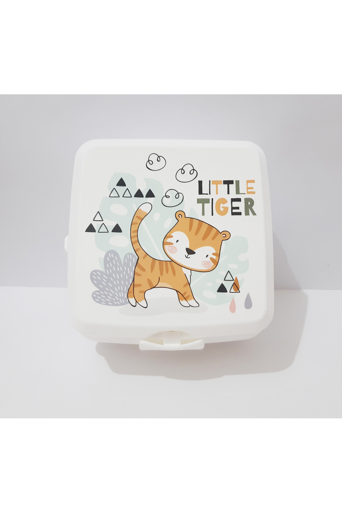 renkli çiçekler-Lunch Box 13X13X9 cm Patterned Lunch Box Food Storage Container for School 7