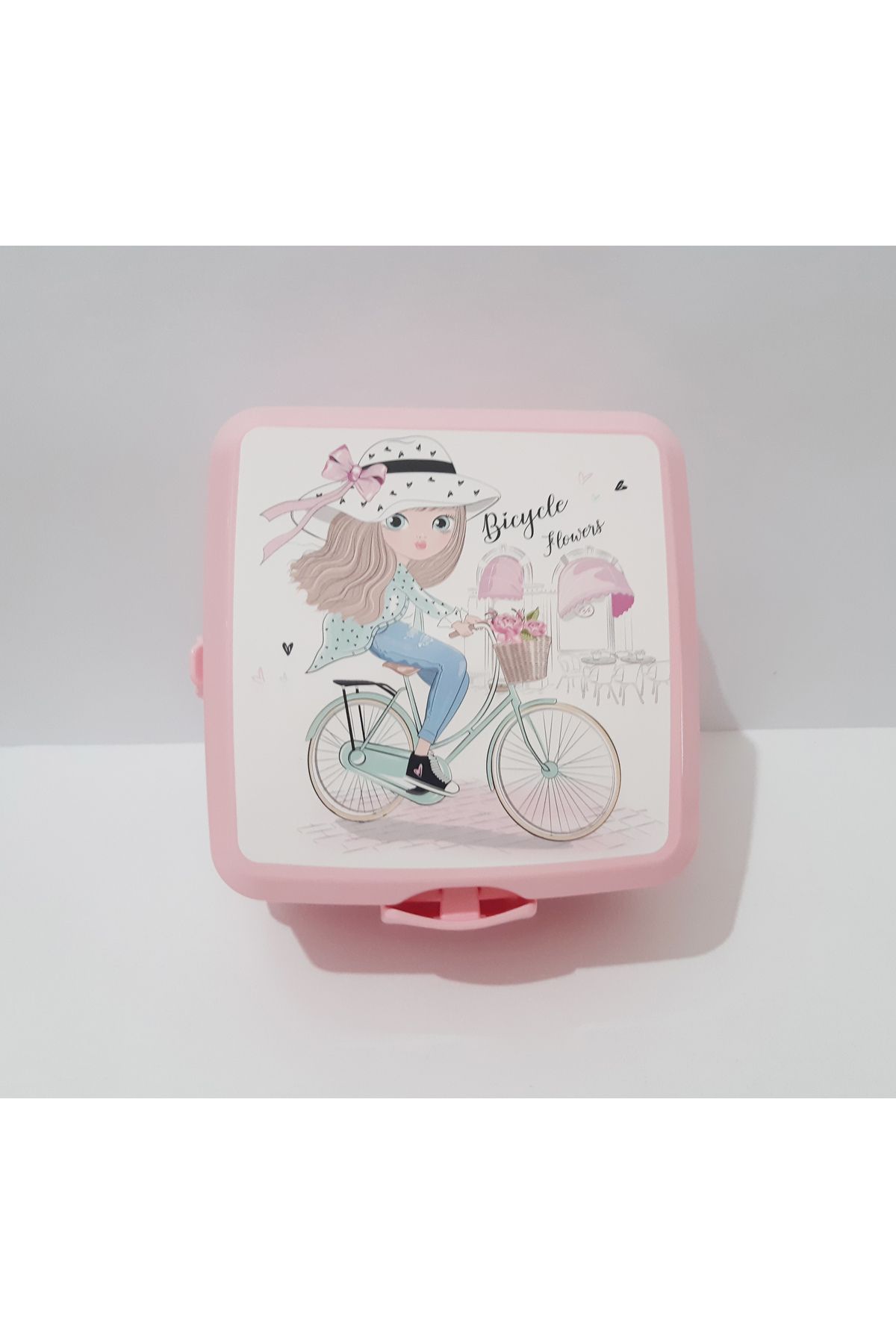 renkli çiçekler-Lunch Box 13X13X9 cm Patterned Lunch Box Food Storage Container for School 2
