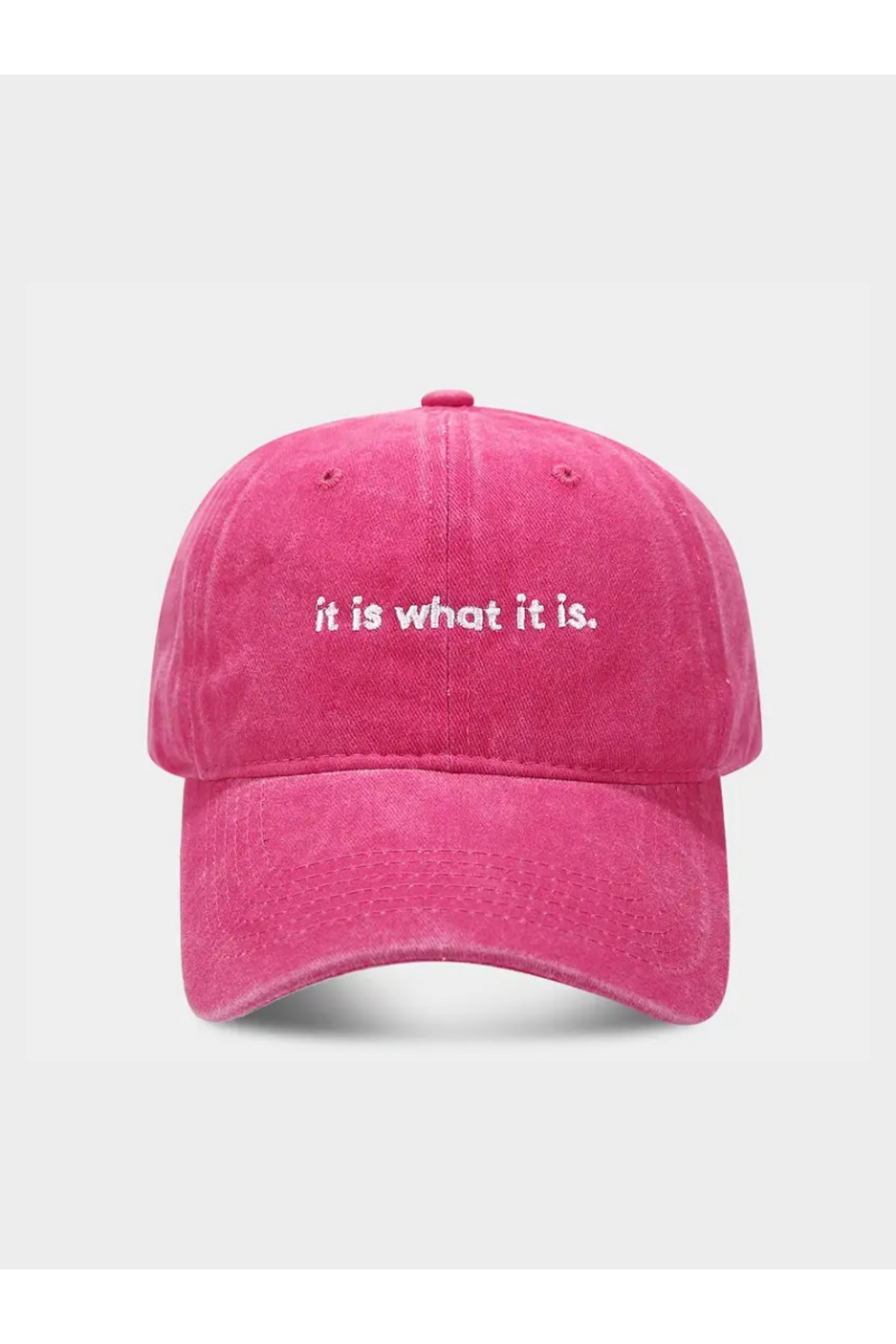 "As Is" Embroidered Baseball Cap Washable/ it is what it is Hat / Burgundy Washable Cap