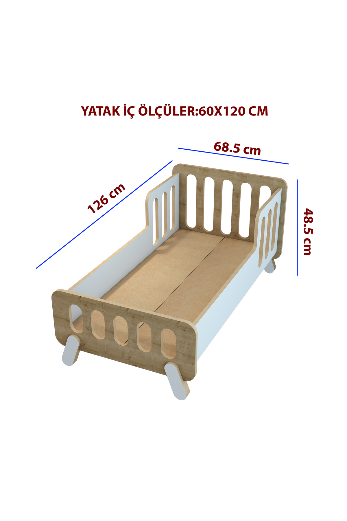 Jest Dekor Konsept Somfy Montessori Ahşap Bebek Yatağı/Çocuk Yatağı/ Demonte /60 cm x 120 cm fotoğrafı 5 (önizleme)
