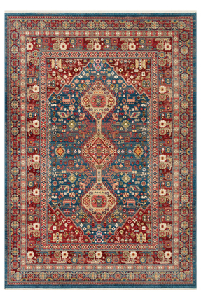 Neşem Halı Boutique EKOHALI Kybele KYB 05 Navy Red XW Klasik Desenli, Sıcak R...