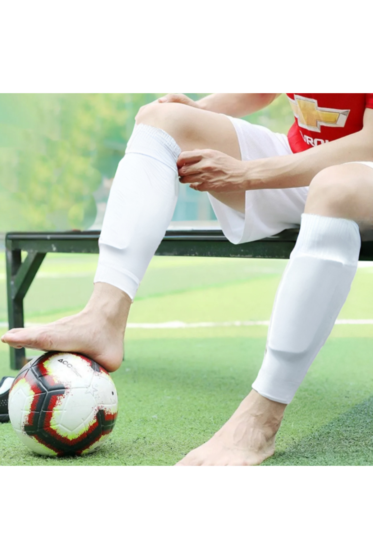 RUTBİL SPORTS Tabansız Futbol Çorabı Tozluk Futbolcu Tozluğu Tabansız Tekmelik Tutucu Futbol Çorabı Sporcu Tozluğu