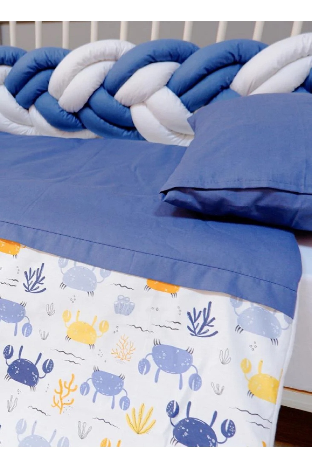 Fun Moment-Braided baby bed rails with comforter, pillow and sheet 2
