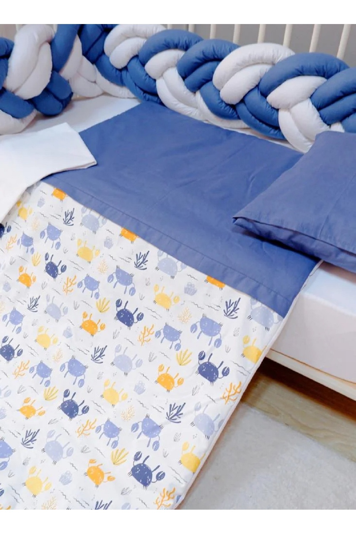 Fun Moment-Braided baby bed rails with comforter, pillow and sheet 3