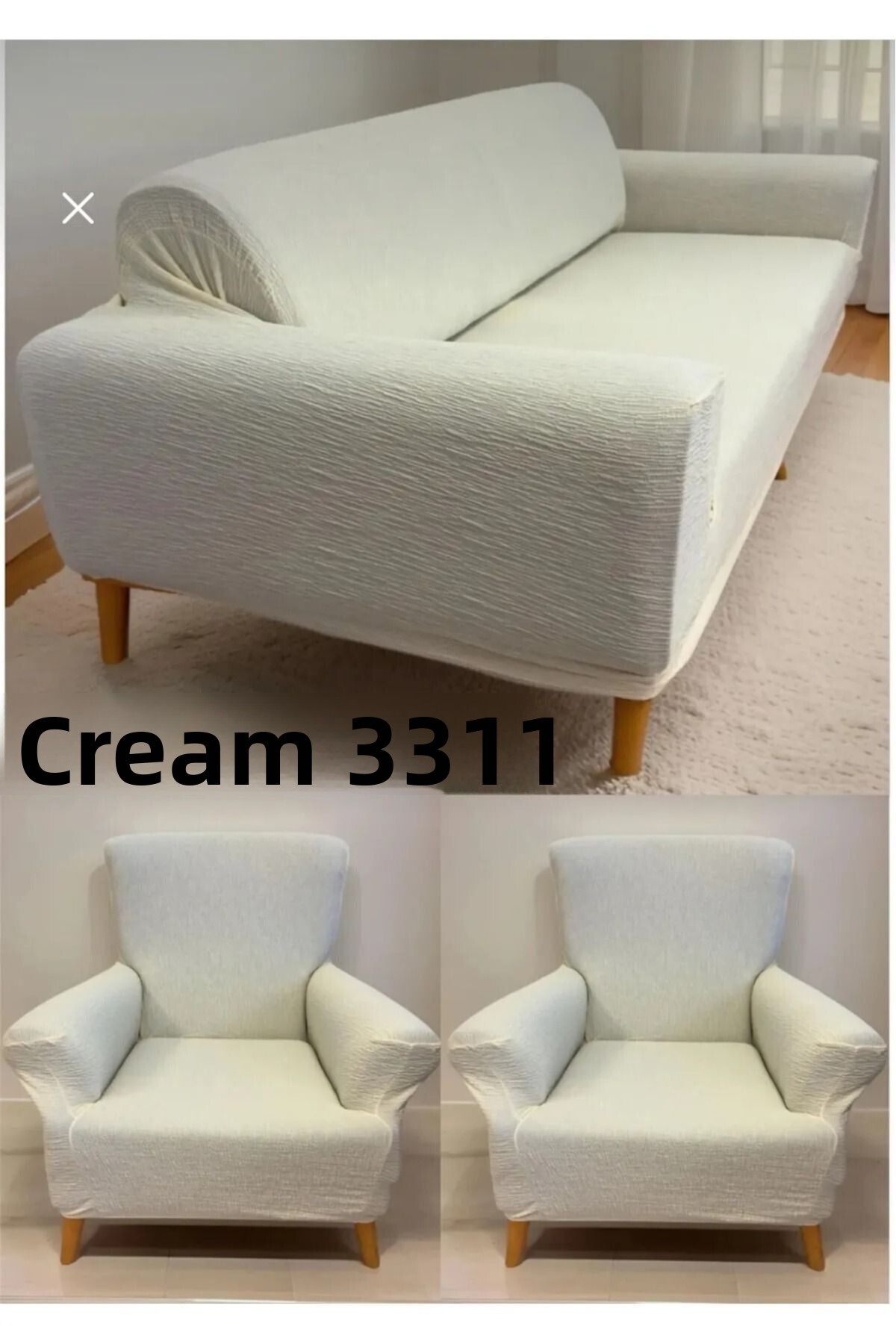 NEFİS HOME-Jacquard 3 3 1 1 Husă elastică pentru canapea |   Husa scaunului elastic |   Set de huse pentru scaune 1