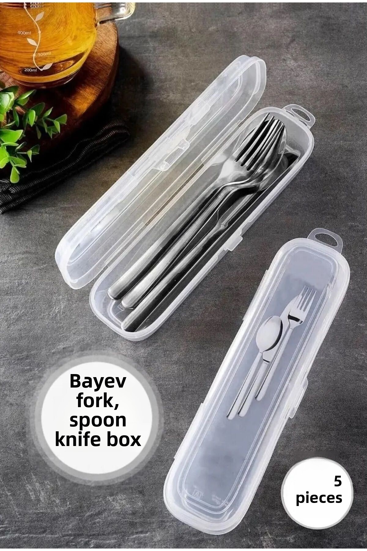 Bayev-5 Pieces Multix Cutlery Set Storage Box Set Dowry Set Organizer Storage Container 1