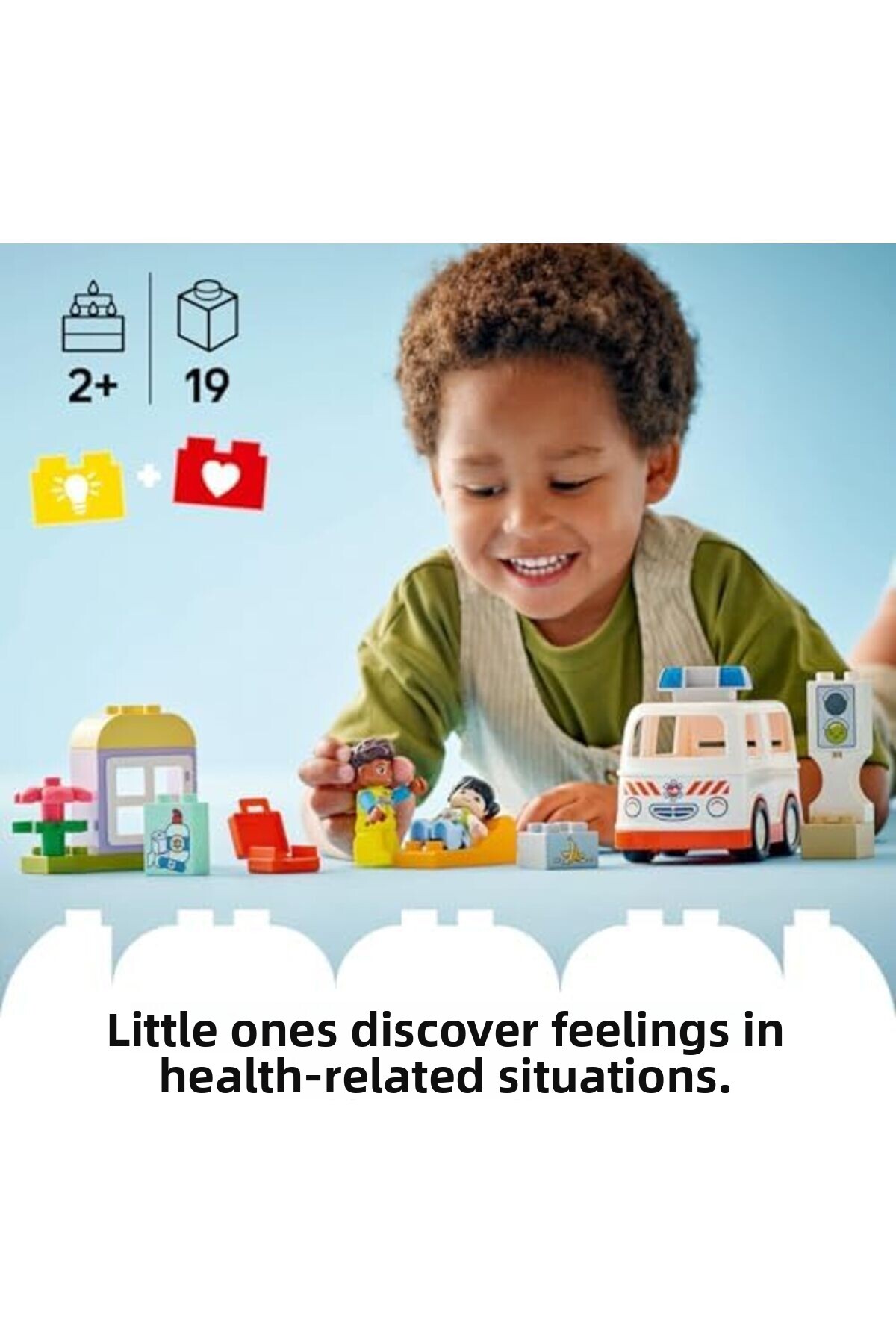 آمبولانس و رانندهٔ شهر Brfshop مدل 10447-2 اسباببازی آموزشی و خلاقانه برای کودکان ۲ سال و بالاتر