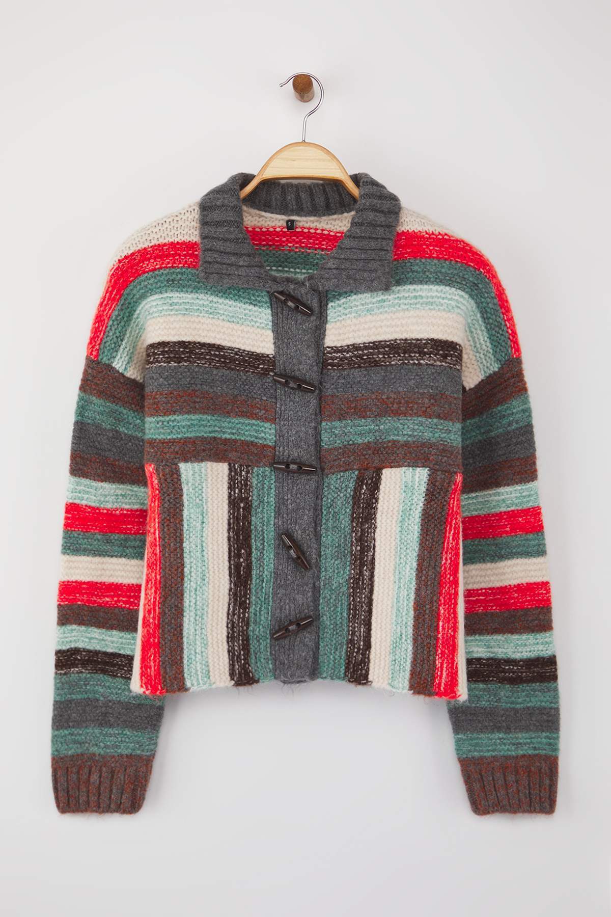 Trendyolmilla  Çok Renkli Yumuşak Dokulu Triko Hırka TWOAW26HI00198 - Görsel 5