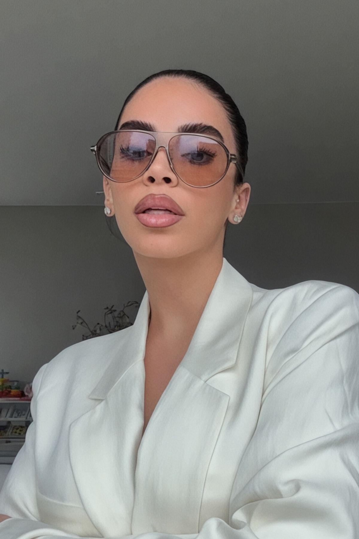 REN EYEWEAR REN Sepia Air Unisex NUDE renkli Pilot Güneş Gözlüğü | UV400 Koruma görsel 2