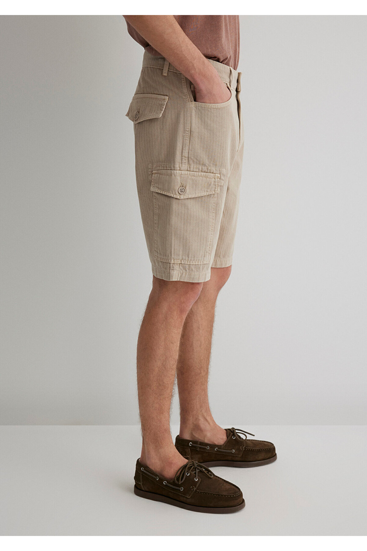 Mavi-Pantaloni scurți cargo bej 0410287-70004 5