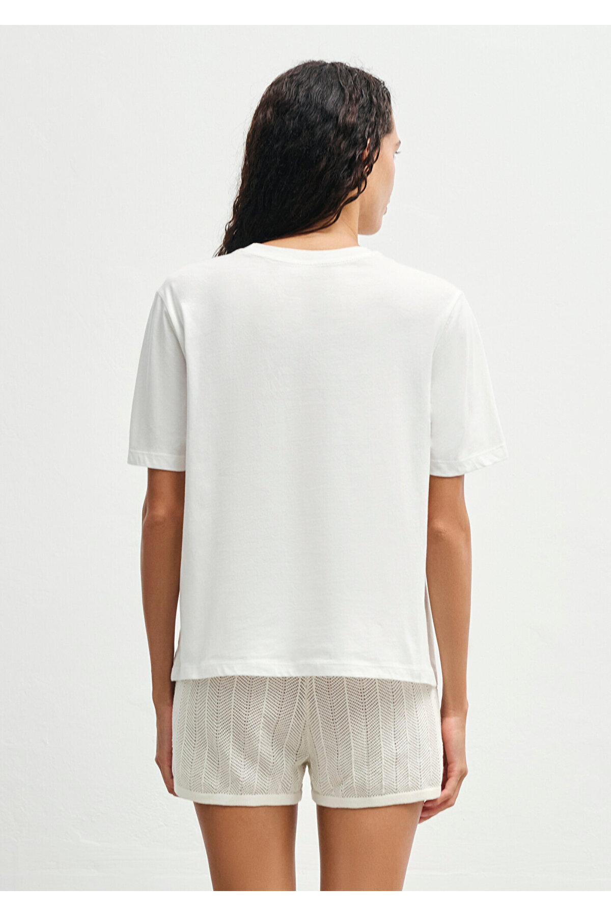 Mavi-Printed Ecru T-Shirt Regular Fit 1613183 -70057 5