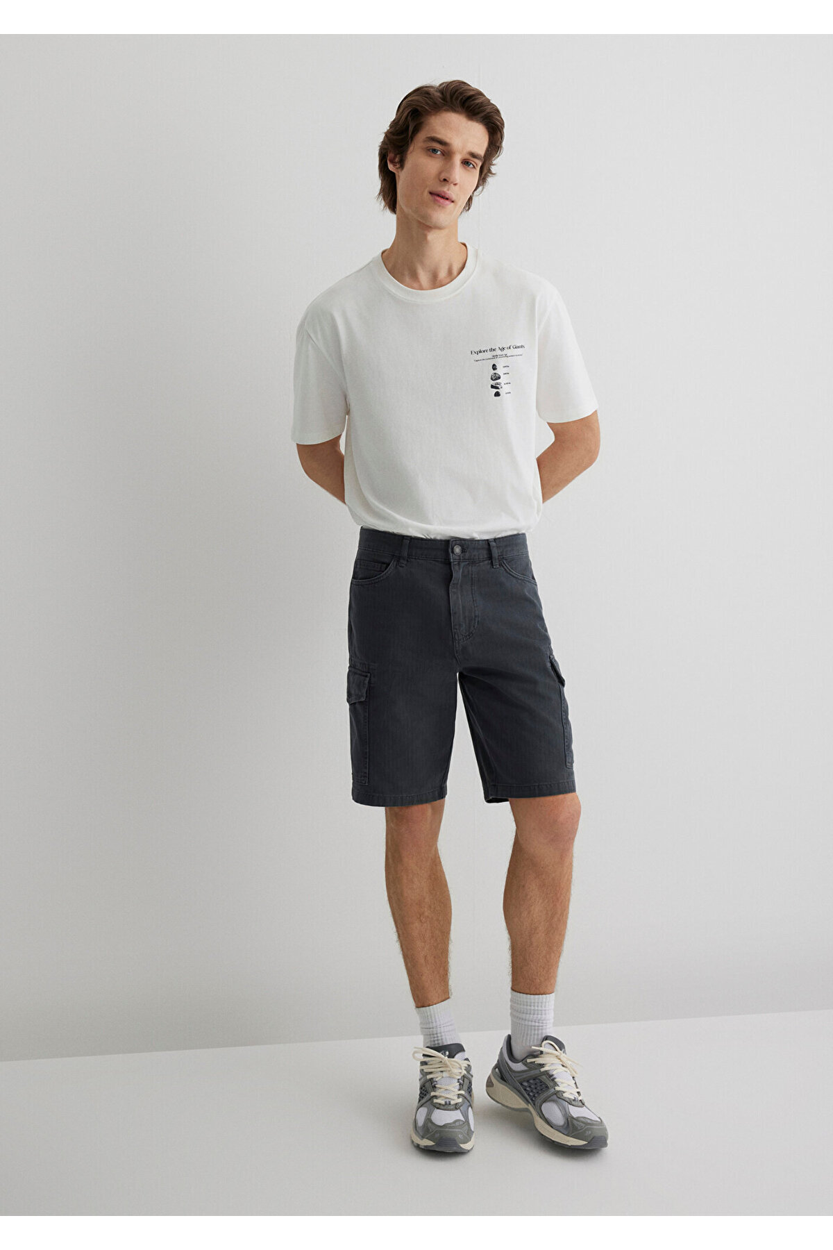 Mavi-Pantaloni scurți cargo bleumarin 0410287 -80776 1