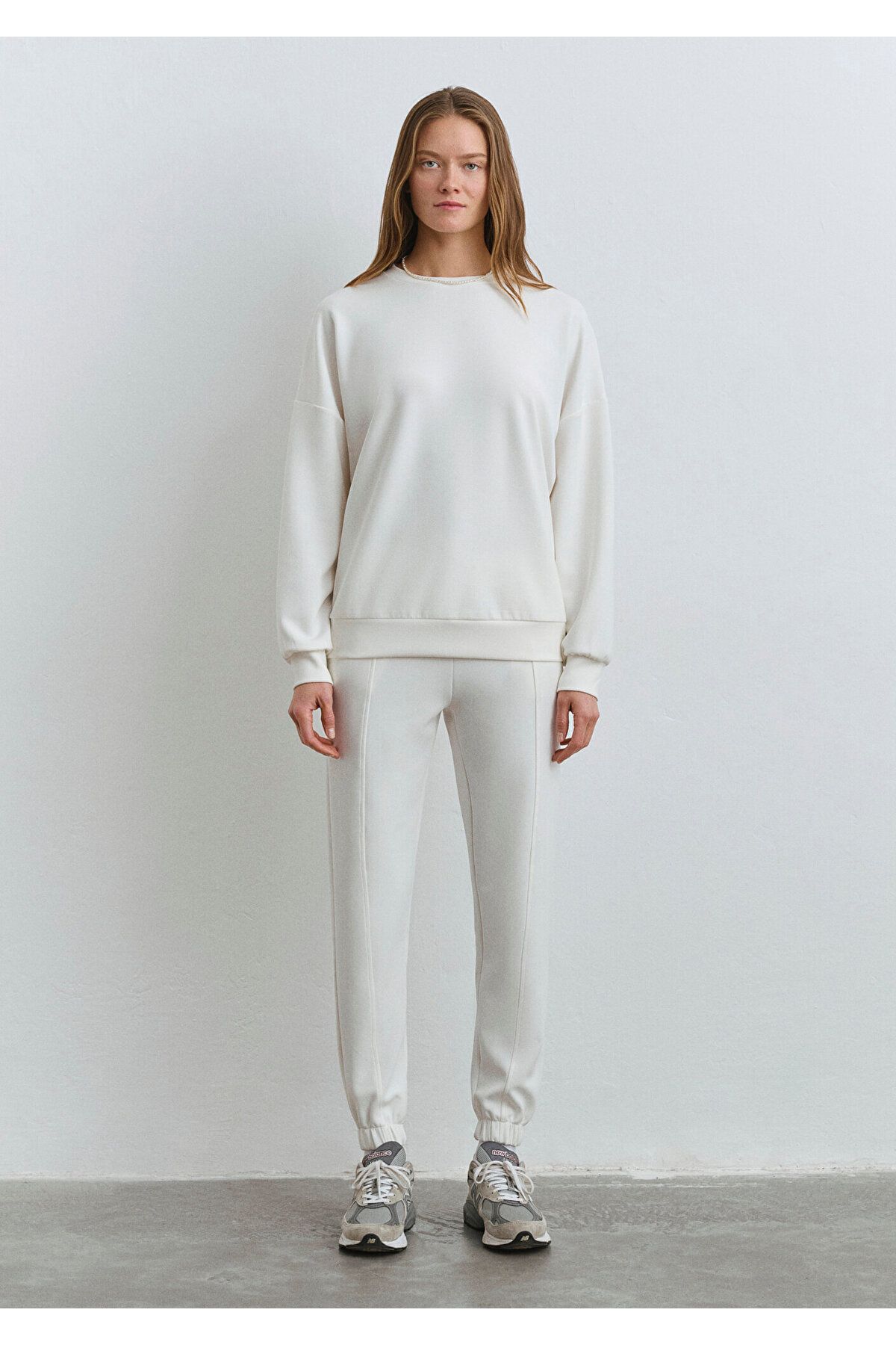 Mavi-Lux Touch Crew Neck White Sweatshirt 1S10422-70057 2