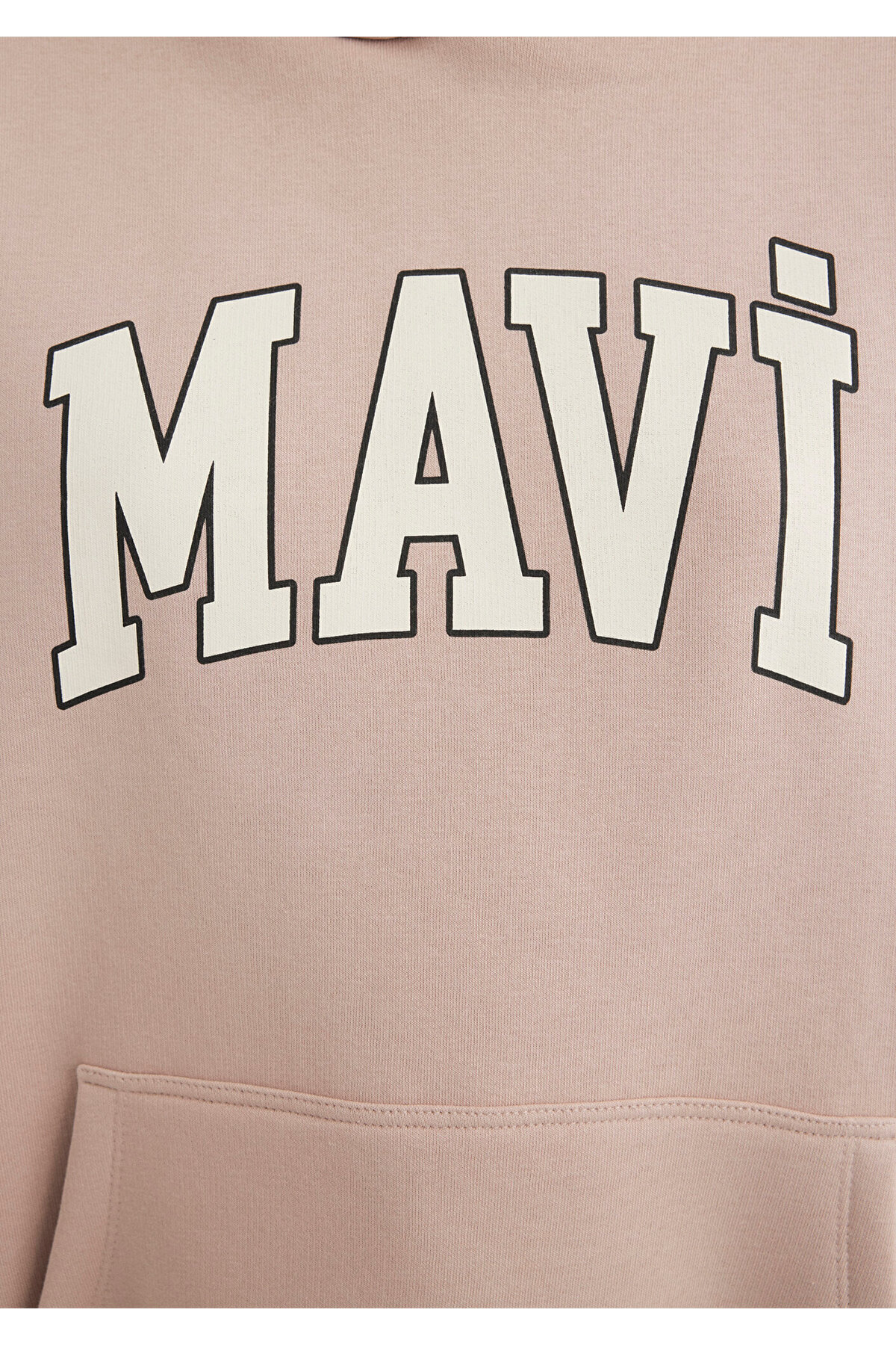 Mavi-Beigefarbenes Sweatshirt mit Kapuze und Logo-Print 1600361 -70043 8