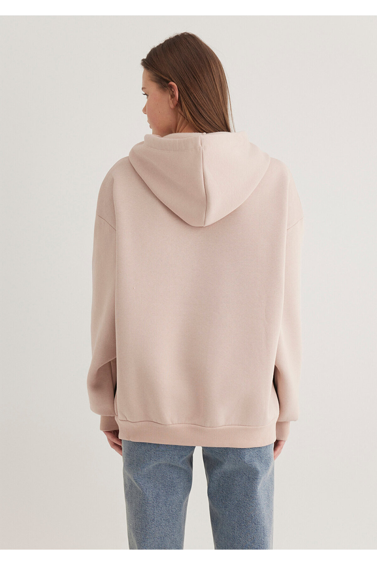 Mavi-Beigefarbenes Sweatshirt mit Kapuze und Logo-Print 1600361 -70043 6