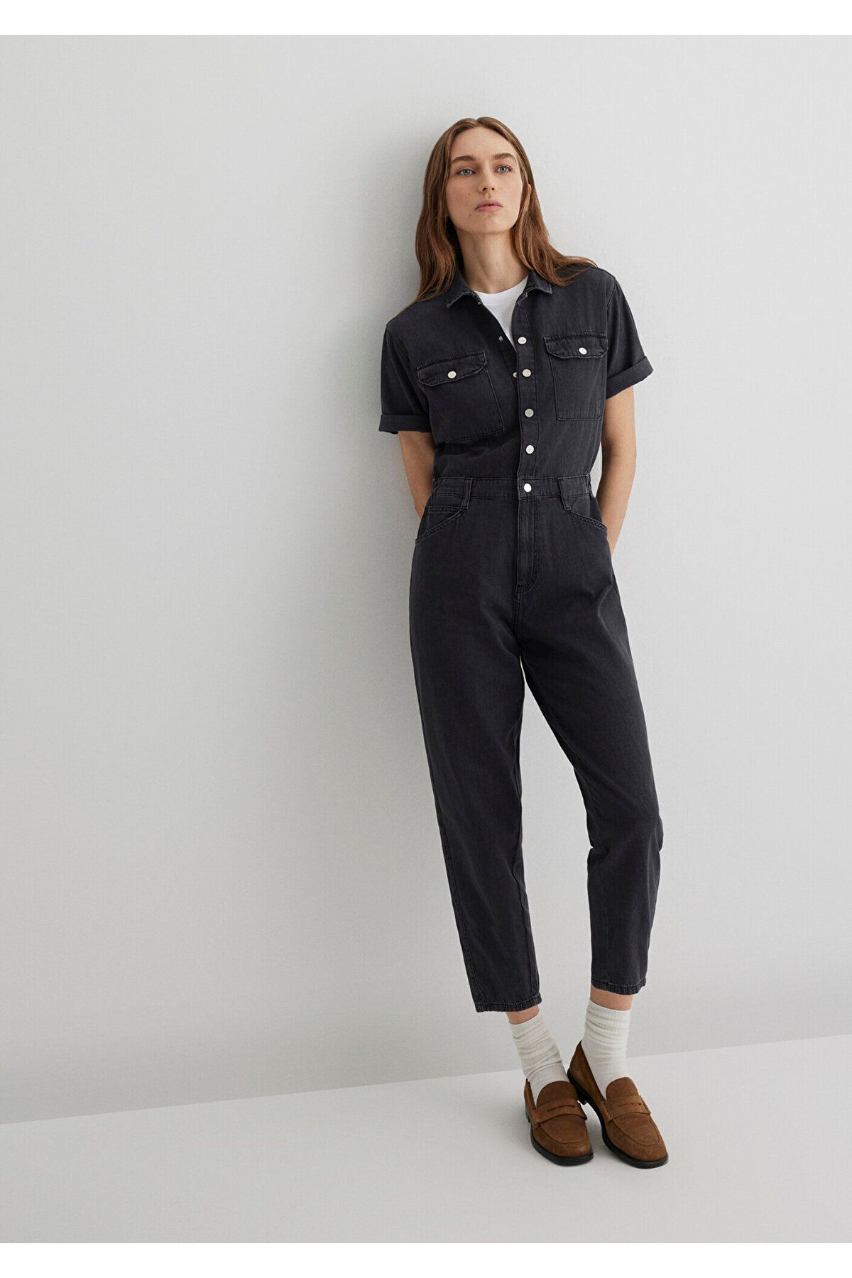 Mavi-Doria Iconic Anthrazitfarbener Jeans-Overall 101265 -35283 2