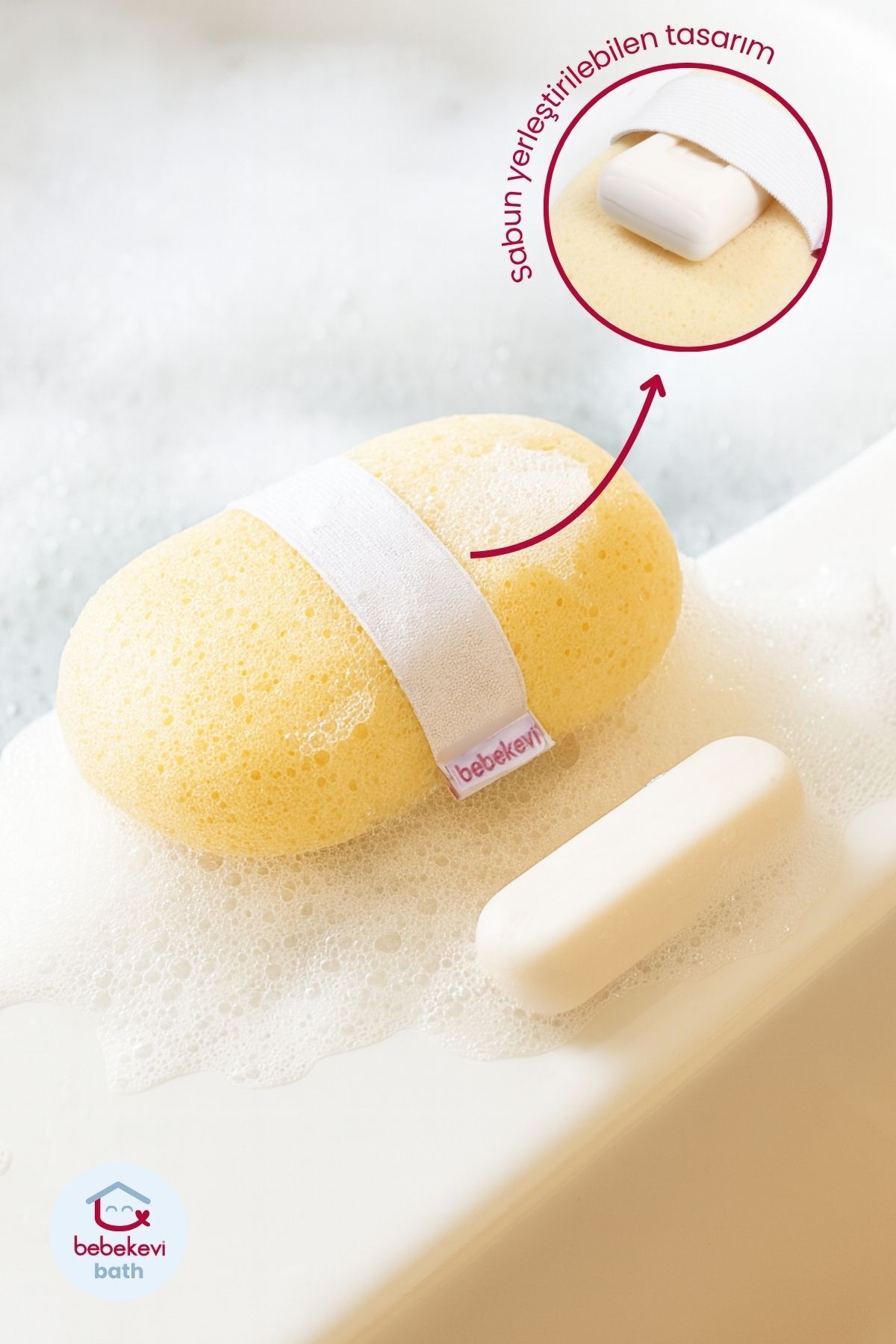 Bebekevi El Geçmeli & Sabun Gözlü Bebek Yıkama Süngeri fotoğrafı 2 (önizleme)