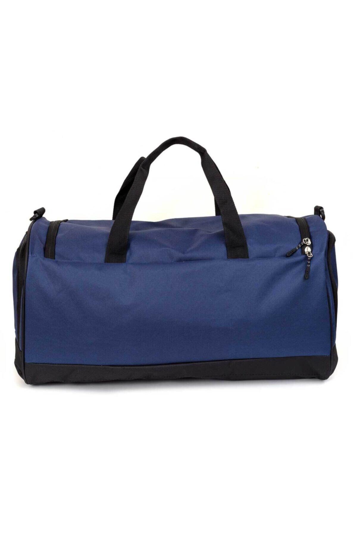 Solo Bag  Ayakkabı Gözlü Termoslu Büyük Boy Unisex Lacivert Spor Fitness Ve Seyahat Çantası - Görsel 9