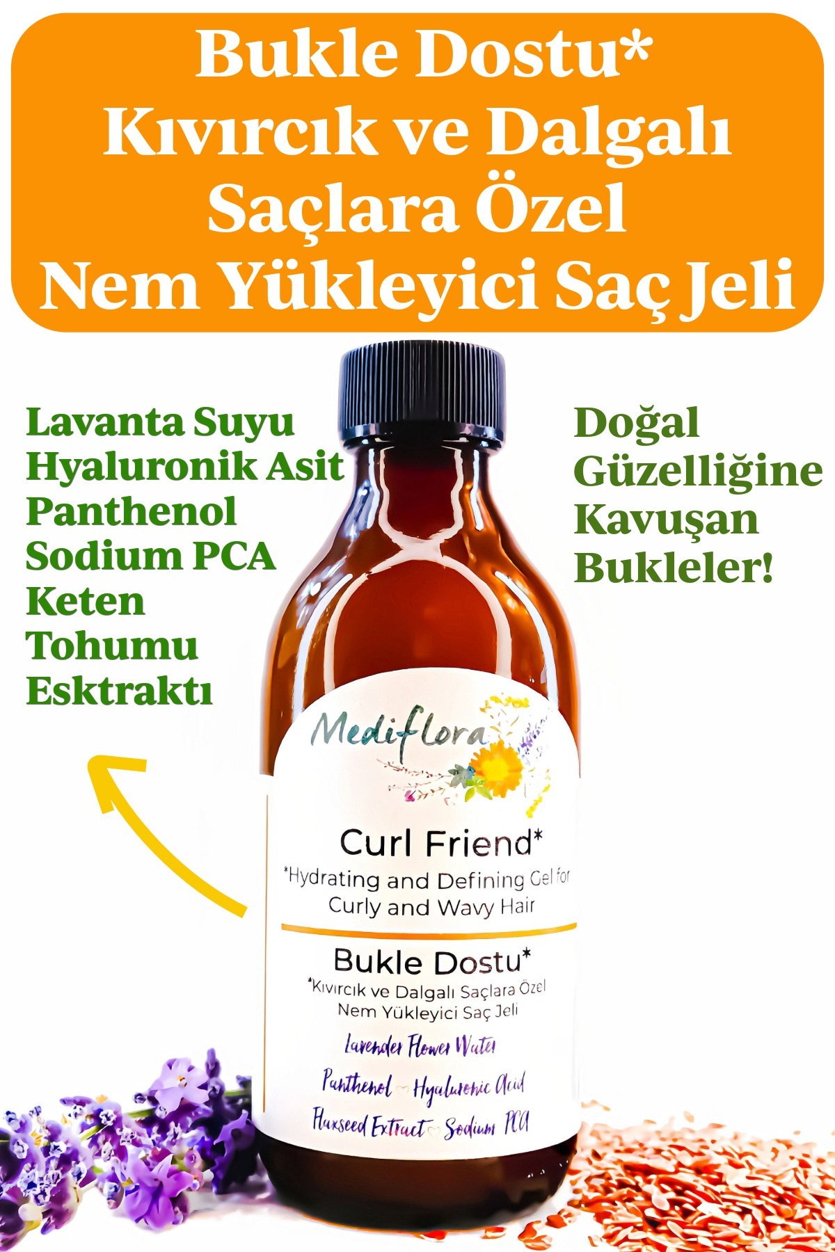 Mediflora Bukle Dostu Saç Jeli Kıvırcık ve Dalgalı Saçlara Özel