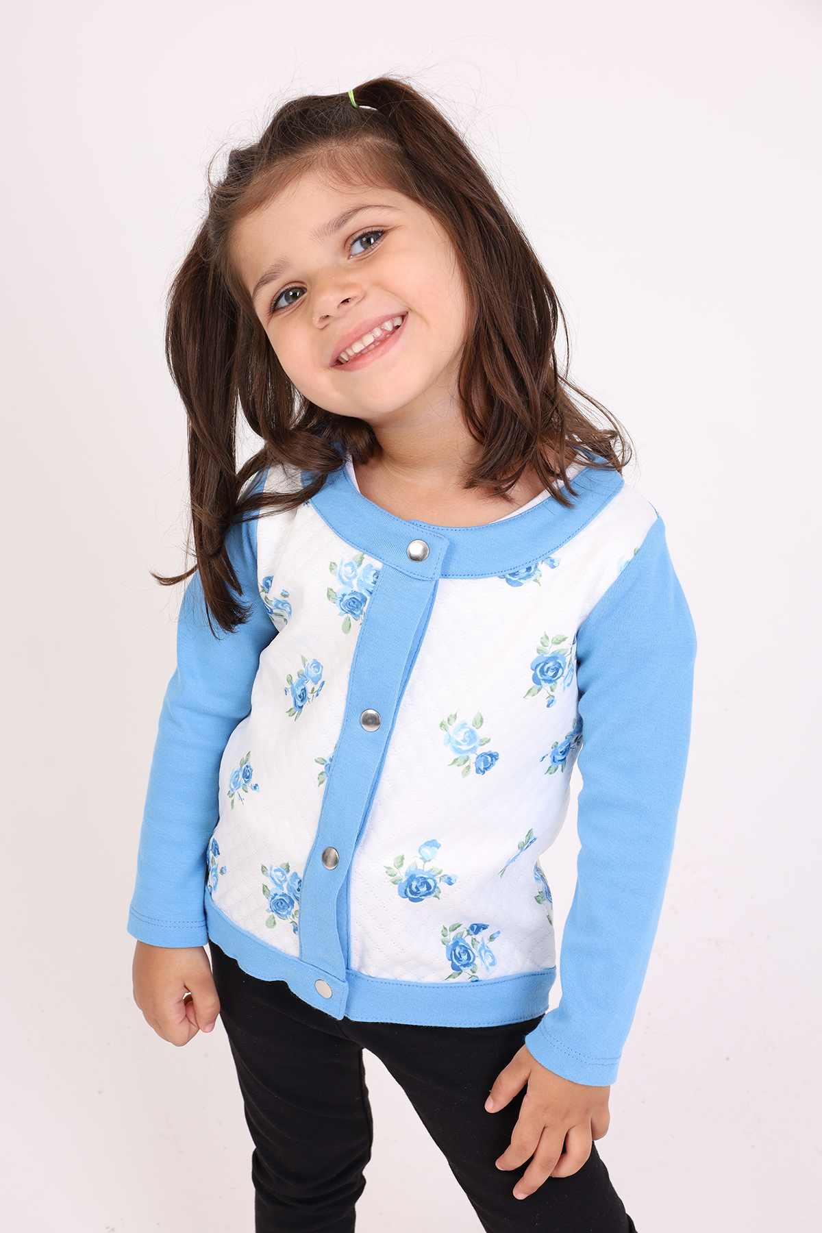 Toontoy Kız Bebek Hırka Çiçek Baskılı fotoğrafı 3 (önizleme)