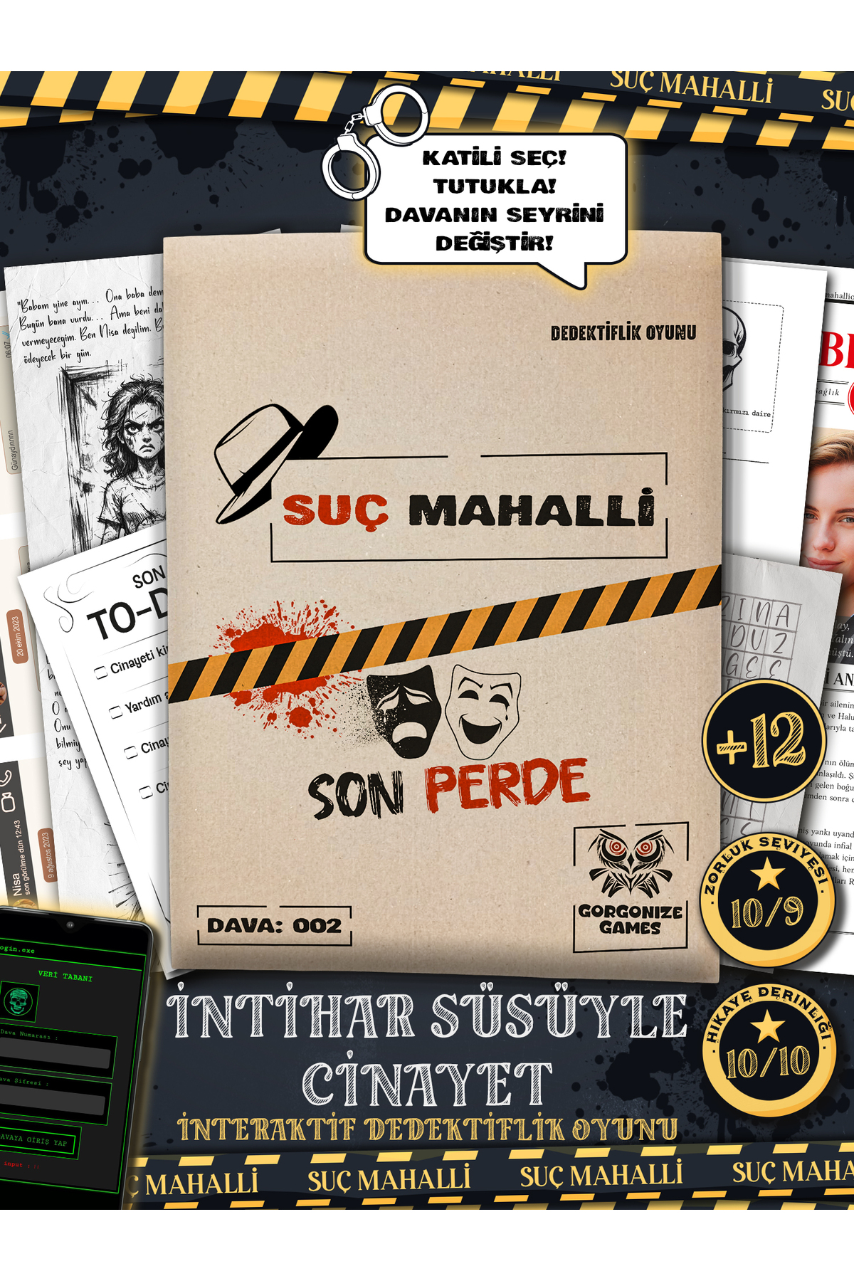 Suç Mahalli Son Perde Davası, Dedektif Kutu Oyunu, Katil Kim, Dedektiflik Oyunu, Suç Çözme, Suçluyu Bul