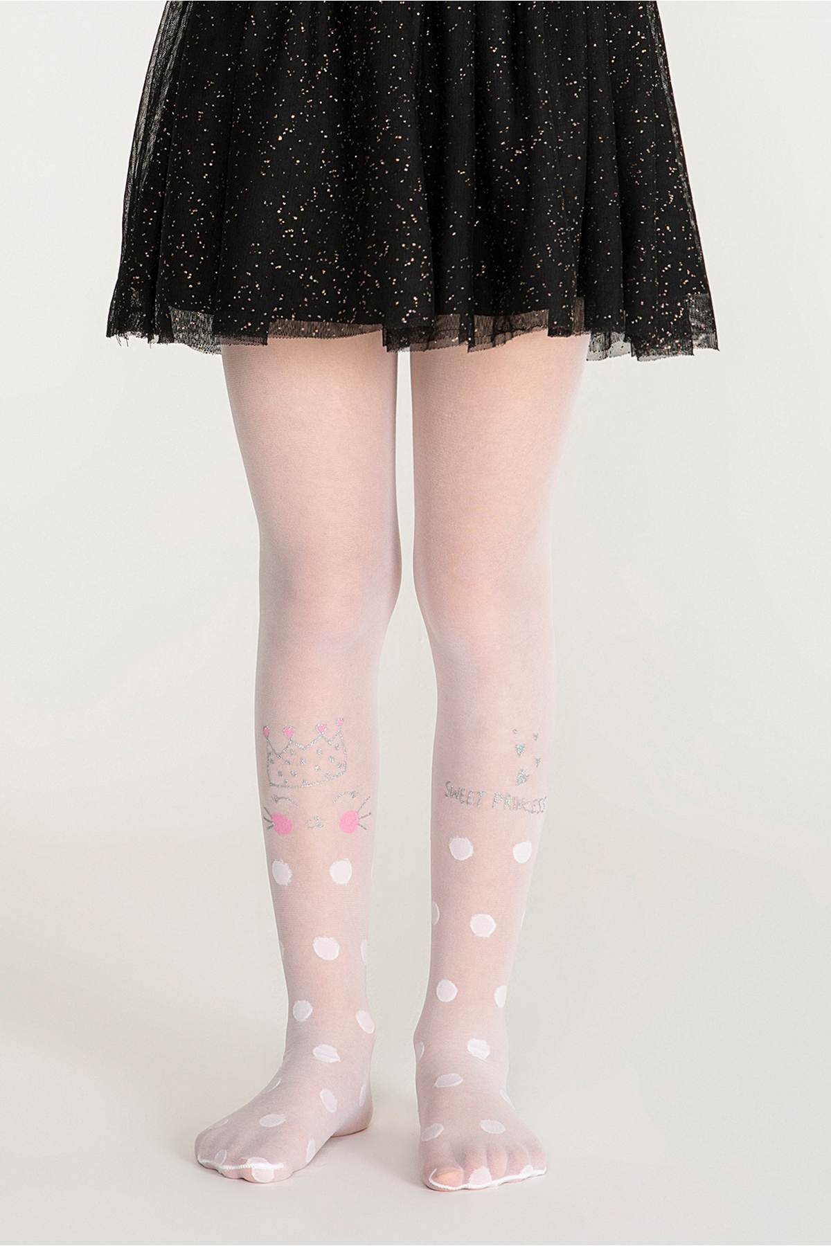 White Pretty Princess Cat Pantyhose