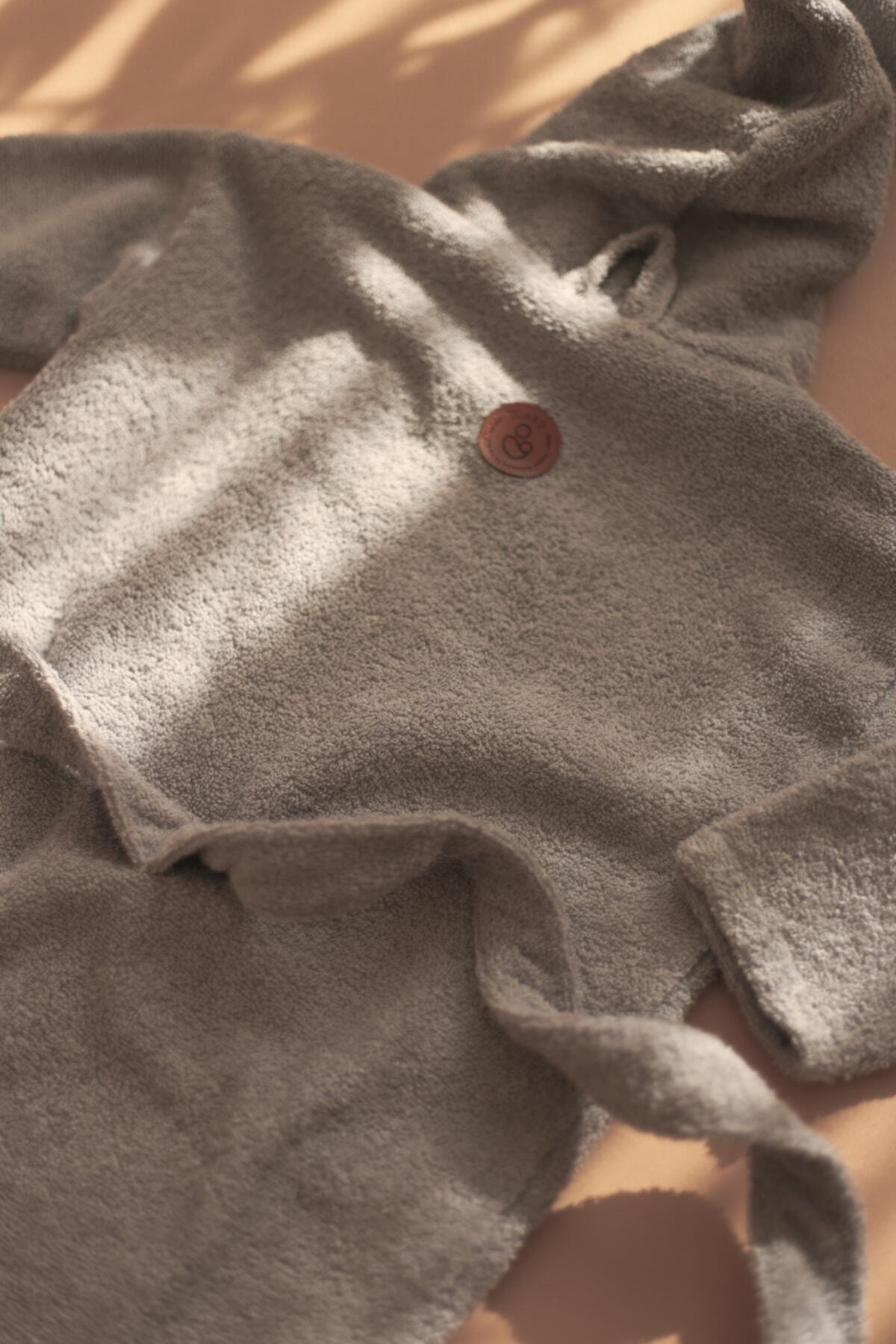 ilays beauty Buldan Dokuması Bebek/çocuk Bornozu Gri Rengi fotoğrafı 5 (önizleme)