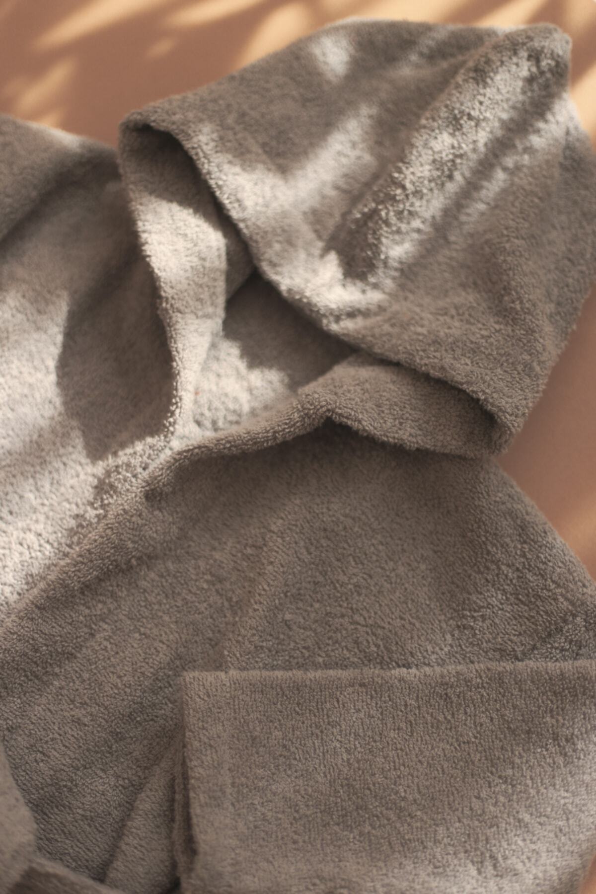 ilays beauty Buldan Dokuması Bebek/çocuk Bornozu Gri Rengi fotoğrafı 6 (önizleme)