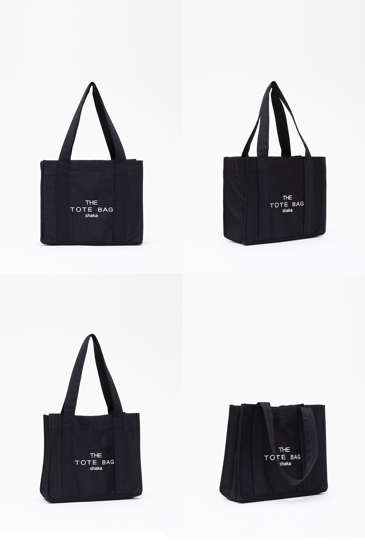 Shaka Siyah U45 Kanvas Kumaş,Tek Bölmeli, Çıt Çıt Kapamalı,Askılı, El, Kol ve Omuz Çantası fotoğrafı 7 (önizleme)