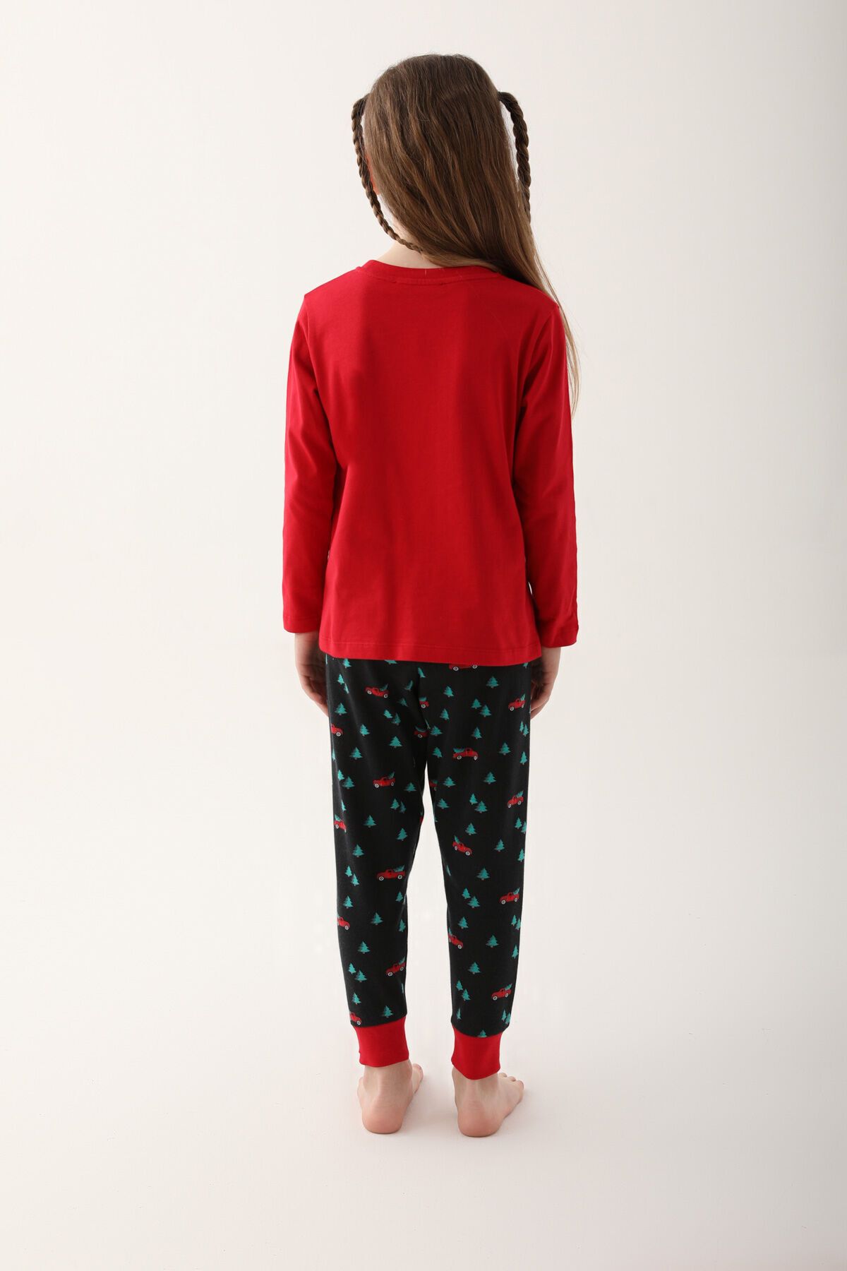 Arnetta-Girl's Red Long Sleeve Pajama Set 5