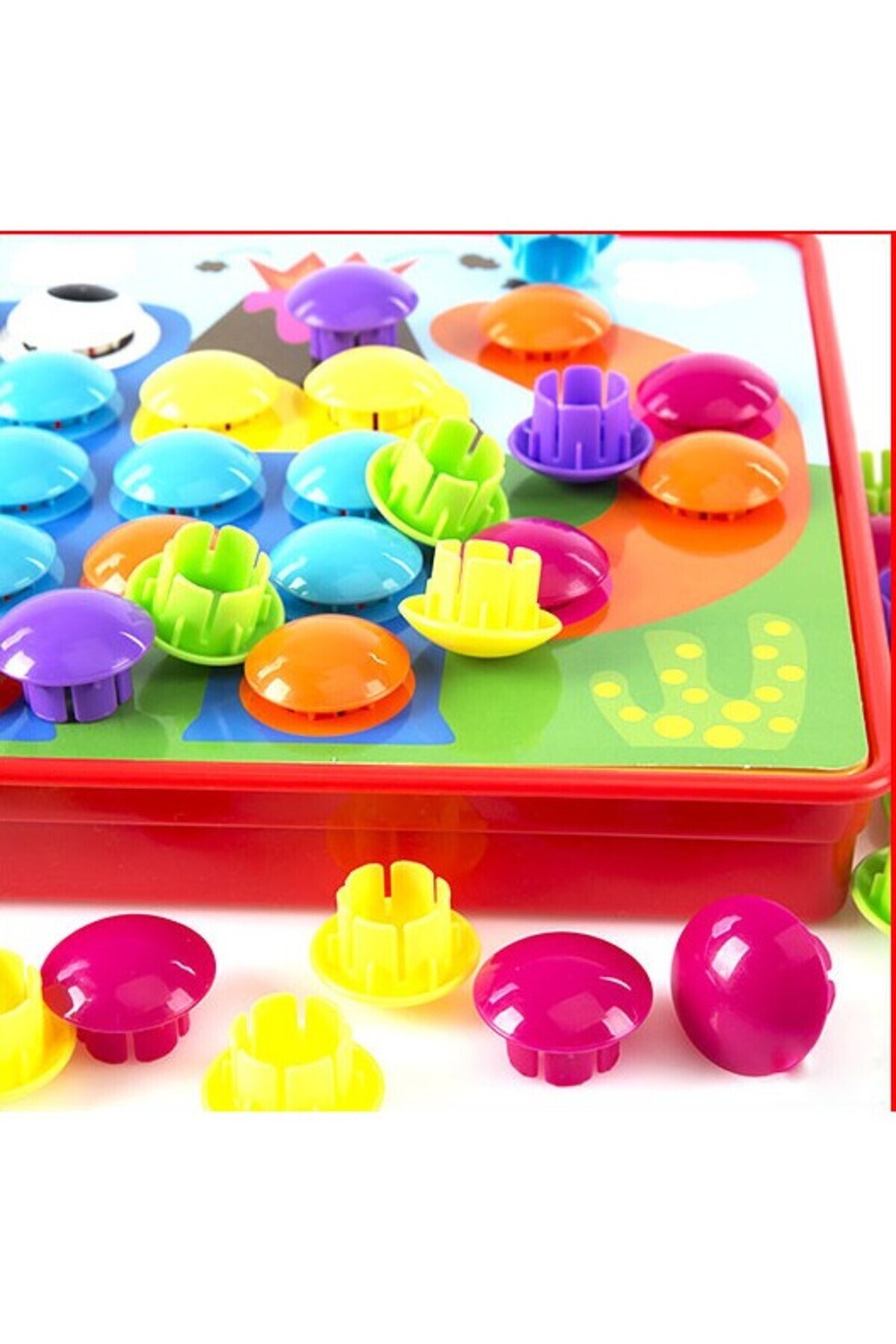 Helga Toys-Button Idea creative game with 12 boards and 46 colored buttons 2