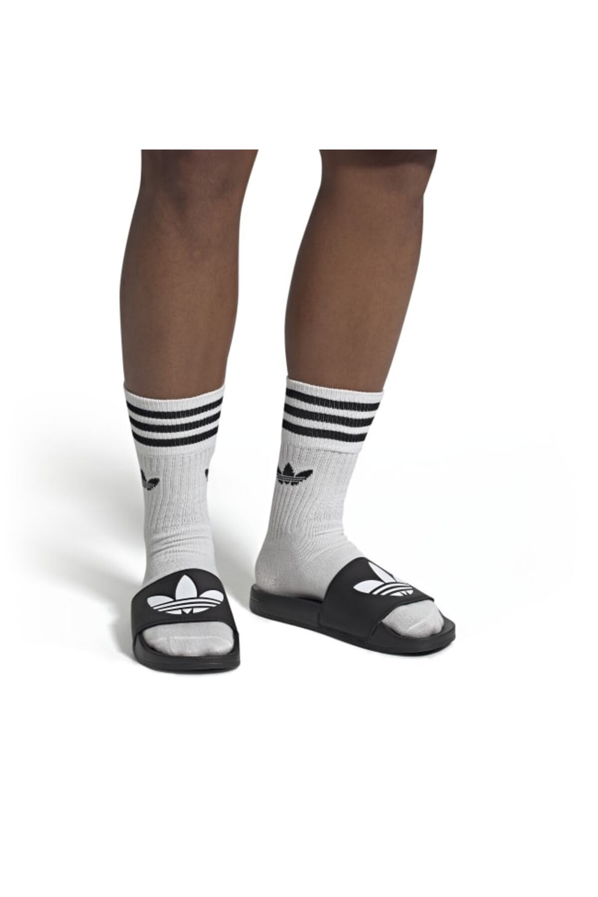 adidas-Fu8298-e Adılette Lite - Ανδρικές μαύρες παντόφλες 3