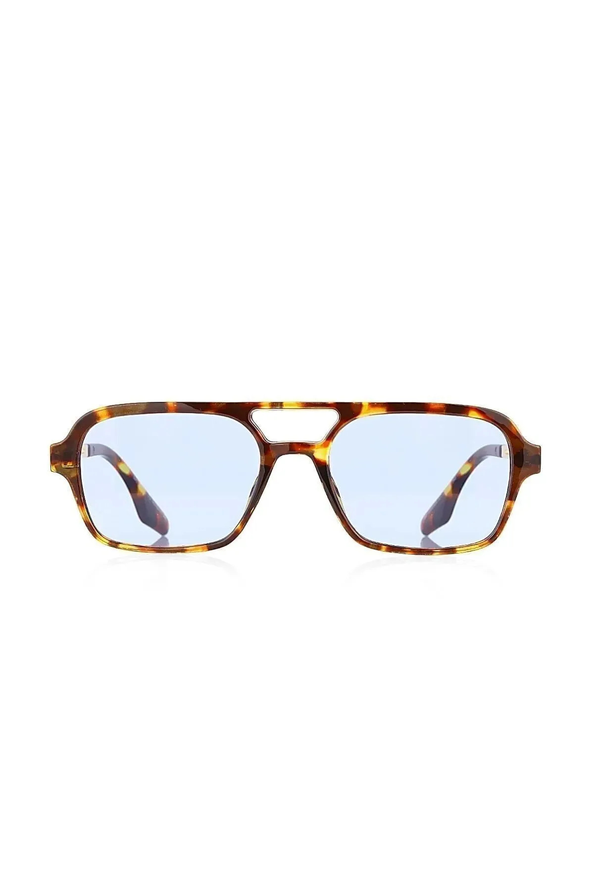 Chunky Frame Swanky Unisex Leopar Çerçeveli Mavi Ultra Hafif Uv400 Filtreli Güneş Gözlüğü görsel 3