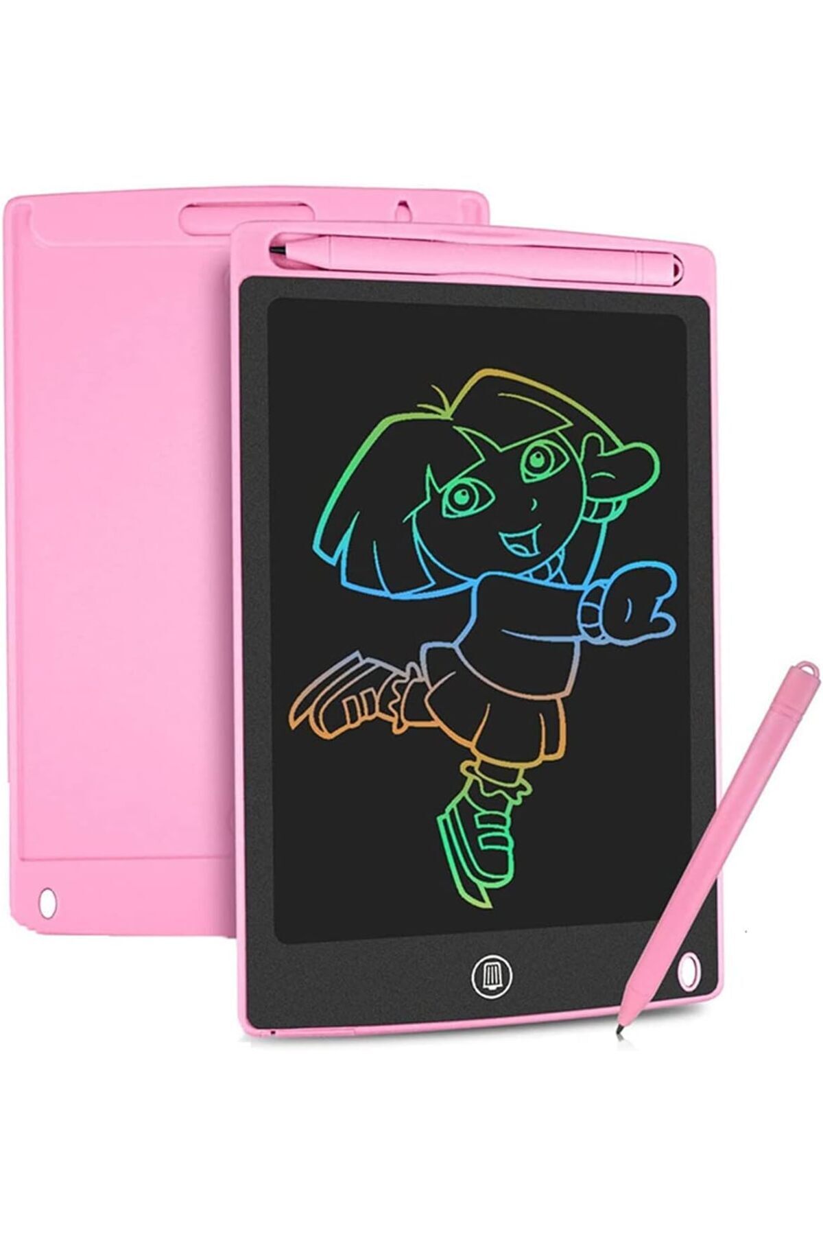 Brother Toys 12 İnch Renkli Yazan LCD Dijital Çocuk Tablet Yazı Tahtası Silinebilir Grafik Çizim Tableti Pembe