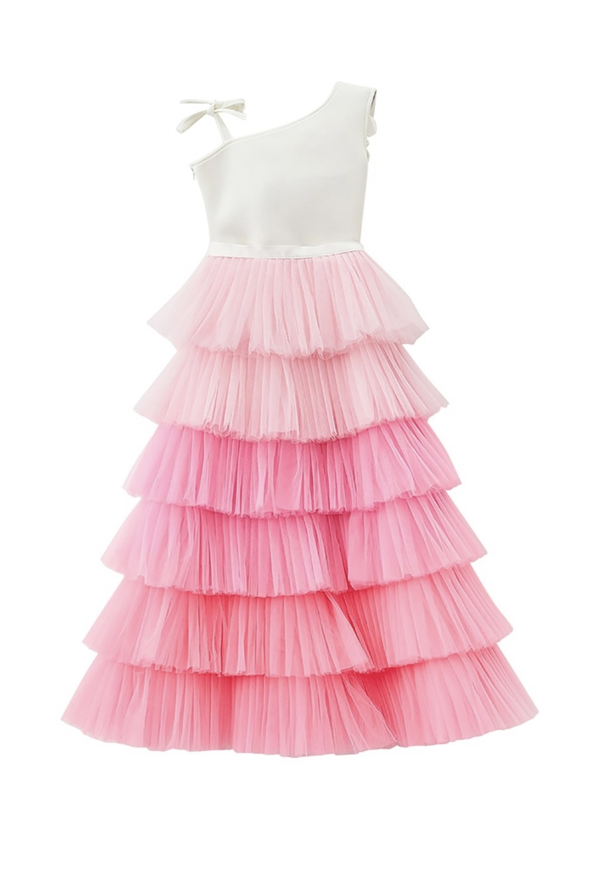 Da&Mira  Kız Çocuk Beyaz Renk Doğum Günü Parti Özel Gün Elbisesi - Görsel 2