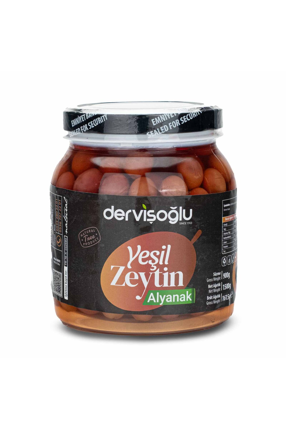 Dervişoğlu Zeytincilik Alyanak Yeşil Zeytin 2XL - Fiyatı, Yorumları