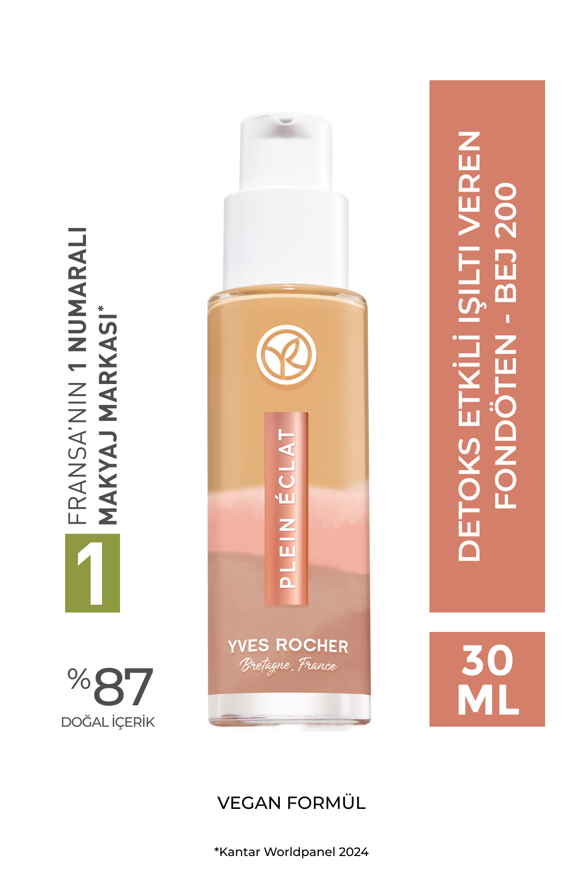 Yves Rocher Detoks Etkili Işıltı Veren Fondöten- Bej 200- 30 Ml-63817