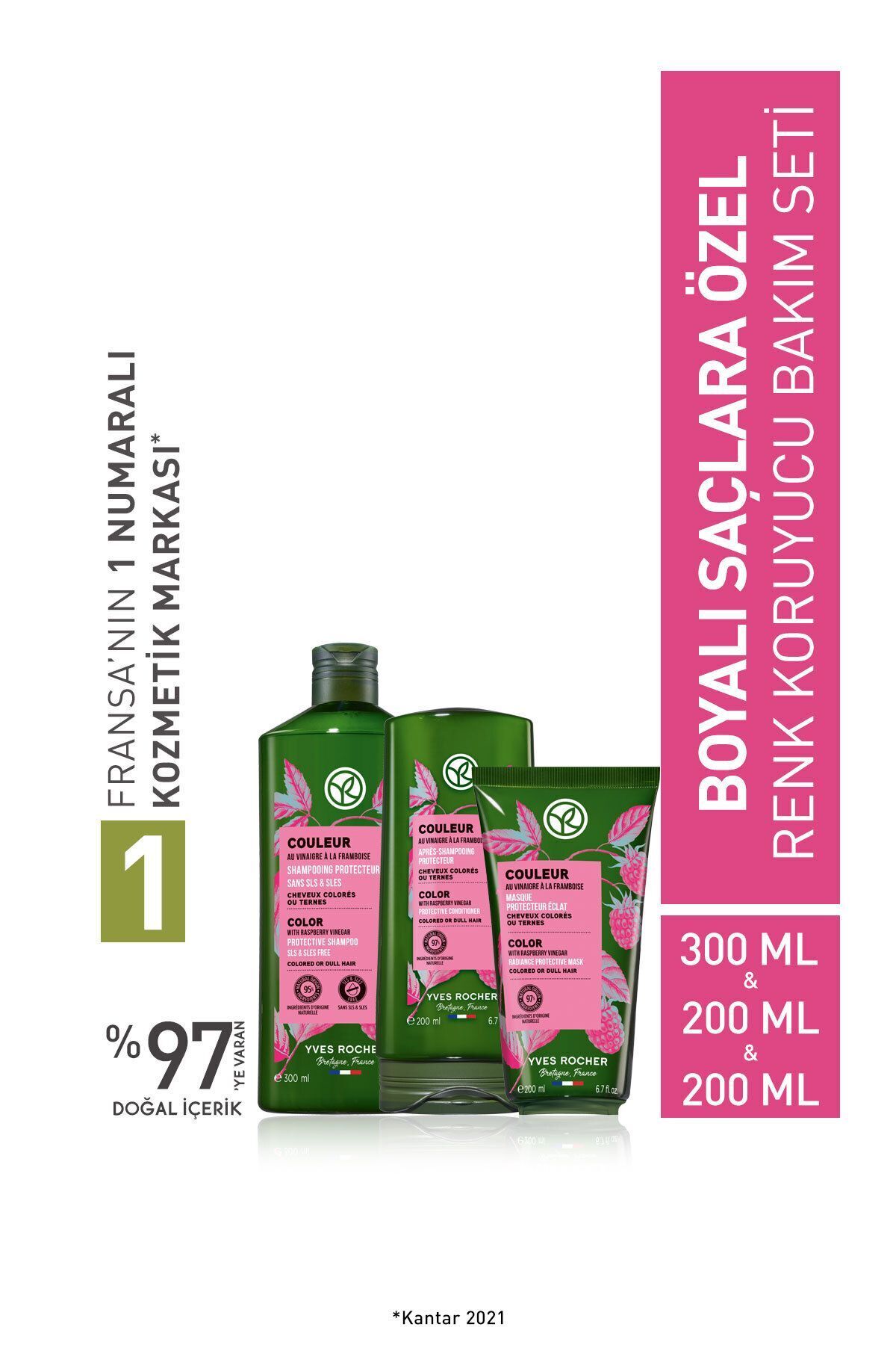Yves Rocher Boyalı Saçlara Özel Renk Koruyucu Bakım Seti-9916631