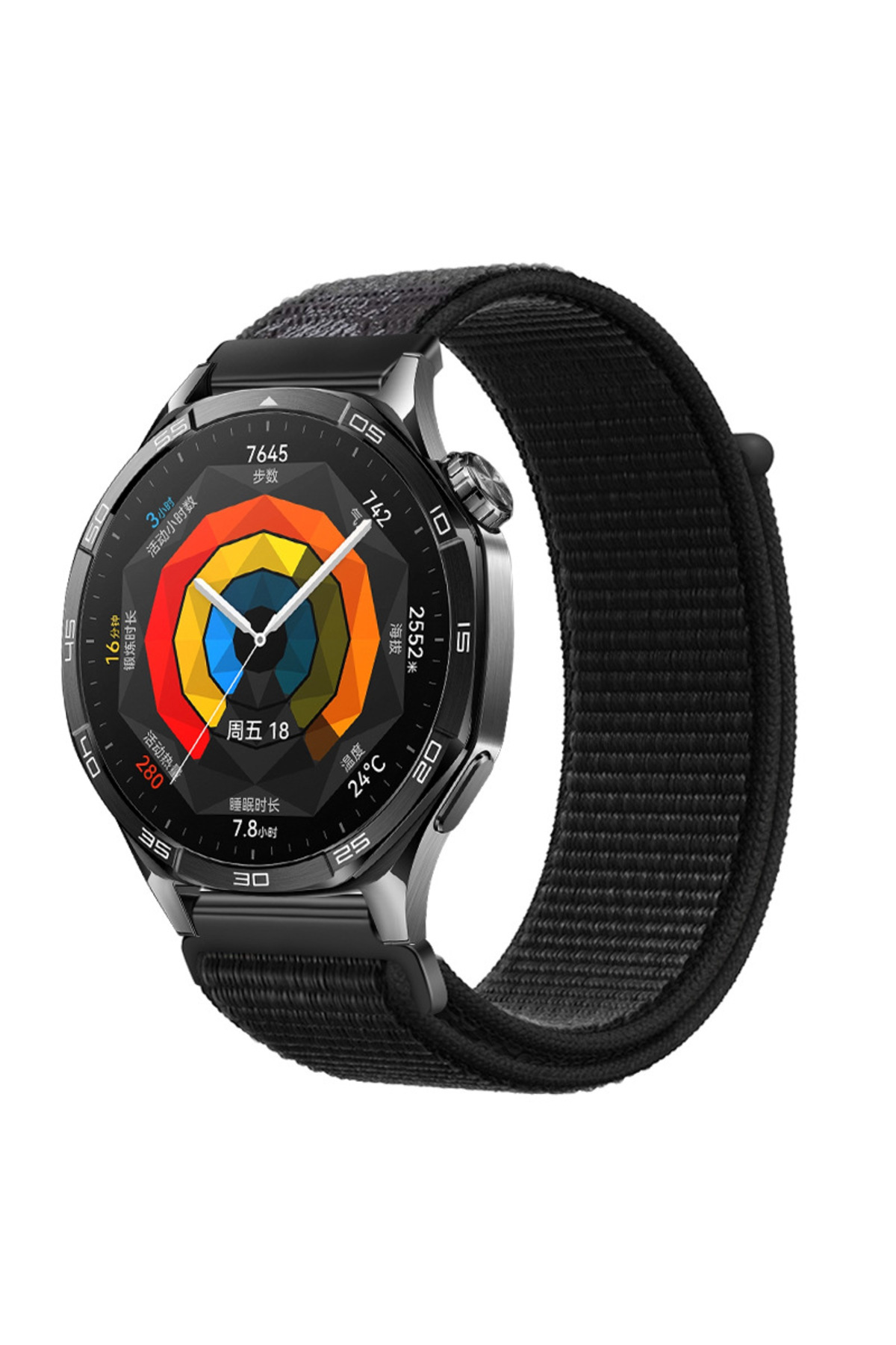 Novatis-Huawei Watch Gt Gt2 Gt2E Gt3 Gt4 Gt 5 Pro Se Elite 46mm Compatible Thin Mesh Mesh Velcro Fabric Cord 1